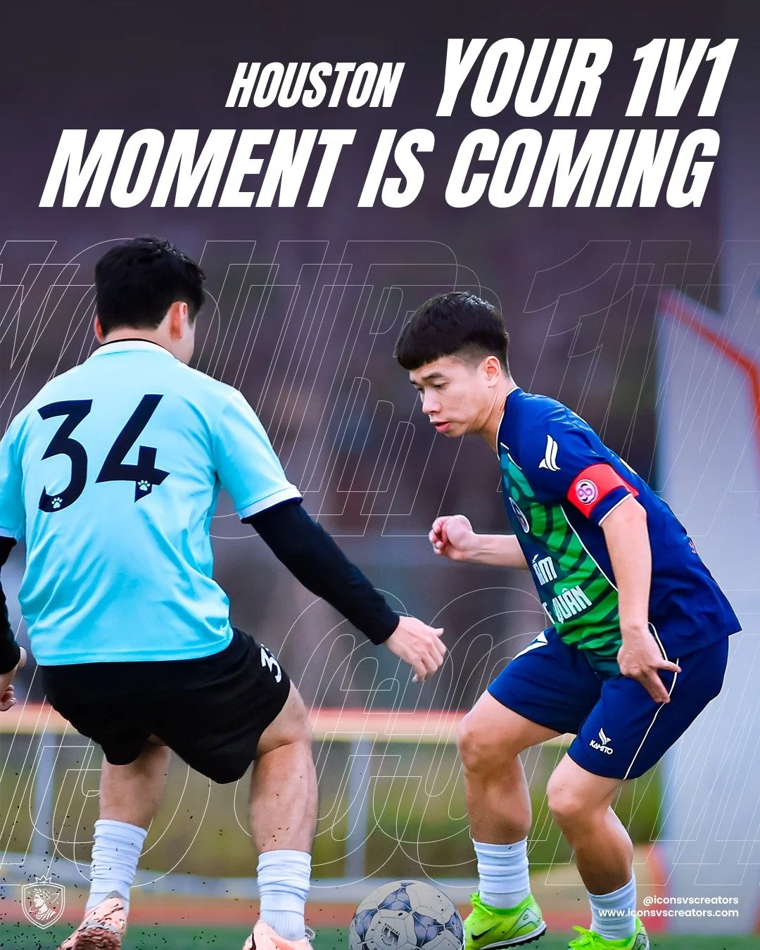 Houston, this is your chance to show the game in real time.

Icons vs Creators is bringing a pop-up 1v1 soccer showdown to the city, giving local talent the opportunity to compete in front of a serious soccer audience.

Scouts, pros, creators will be
