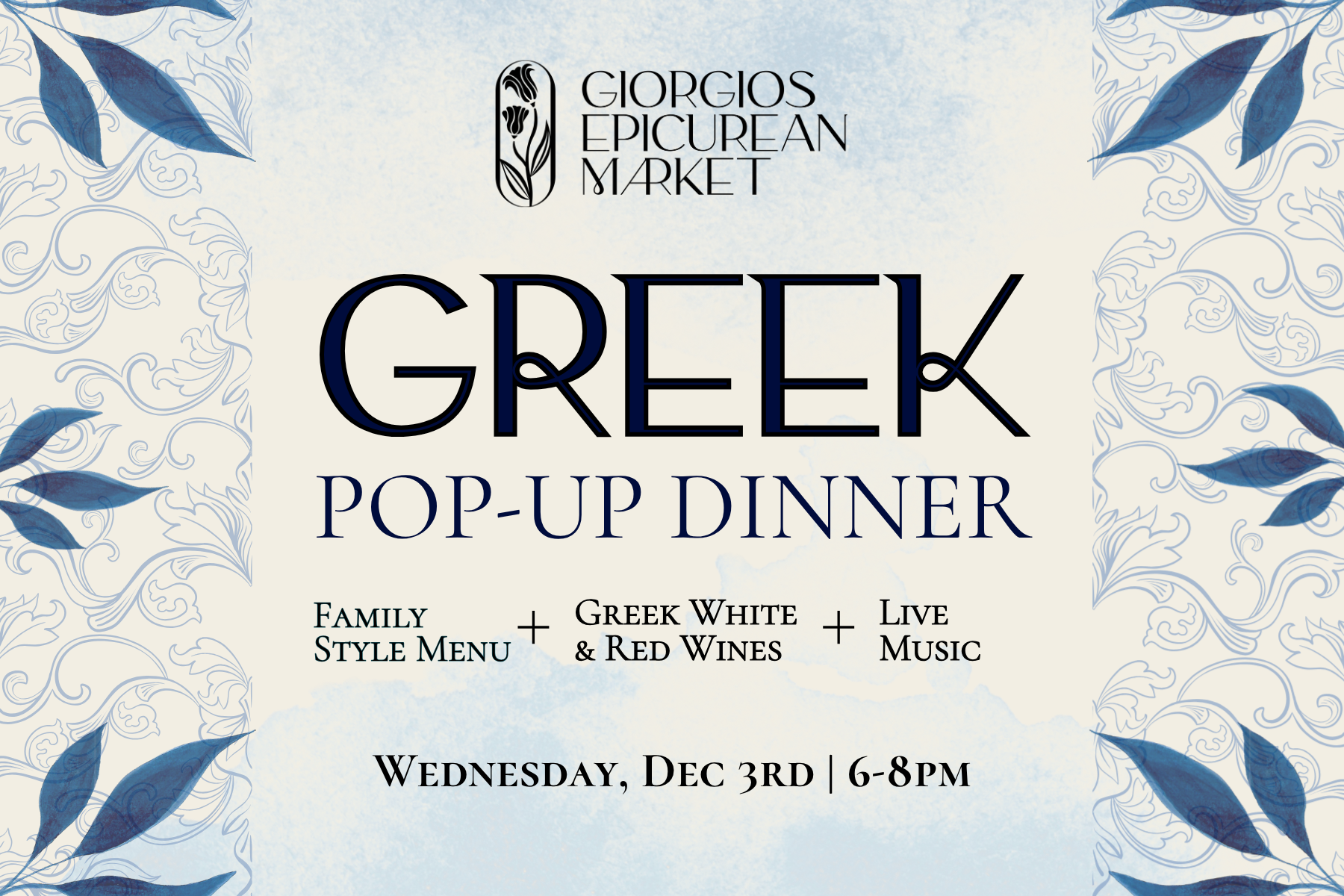 GREEK Pop-Up Dinner