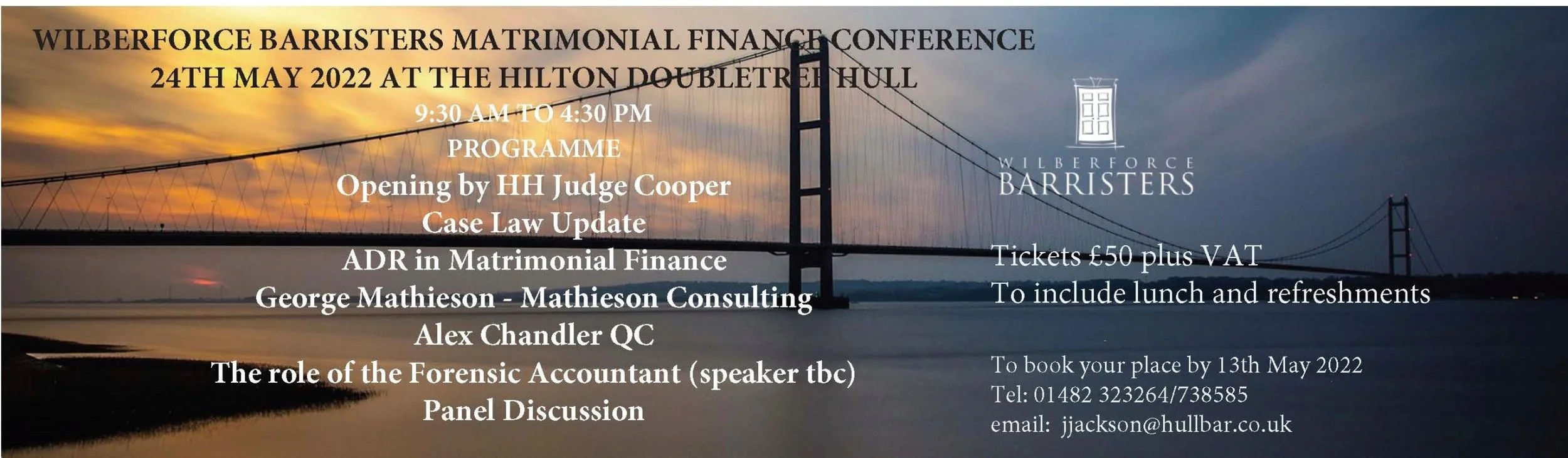Wilberforce Barristers Matrimonial Finance Conference