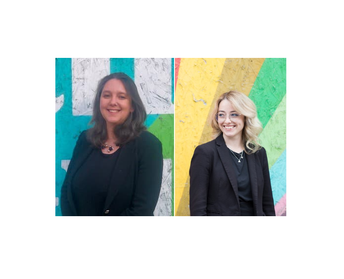 Gail Farrington & Chloe Ogley judge the National Speed Mooting Competition