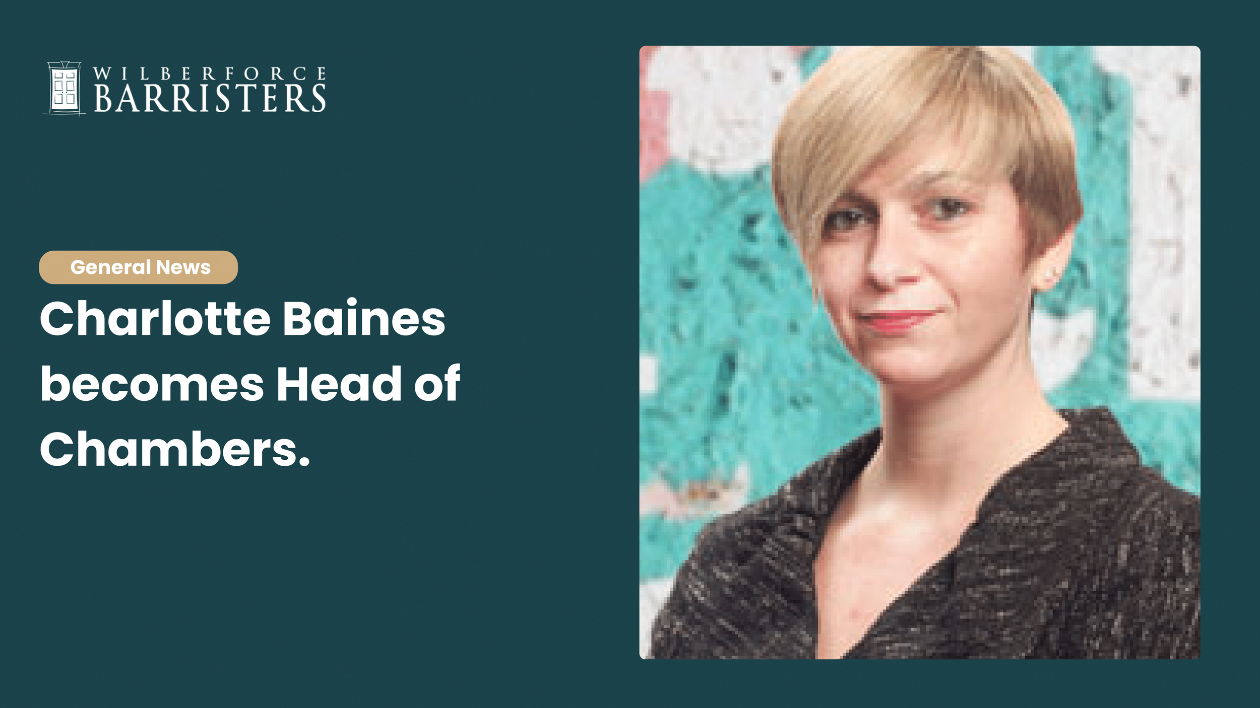 Charlotte Baines becomes Head of Chambers