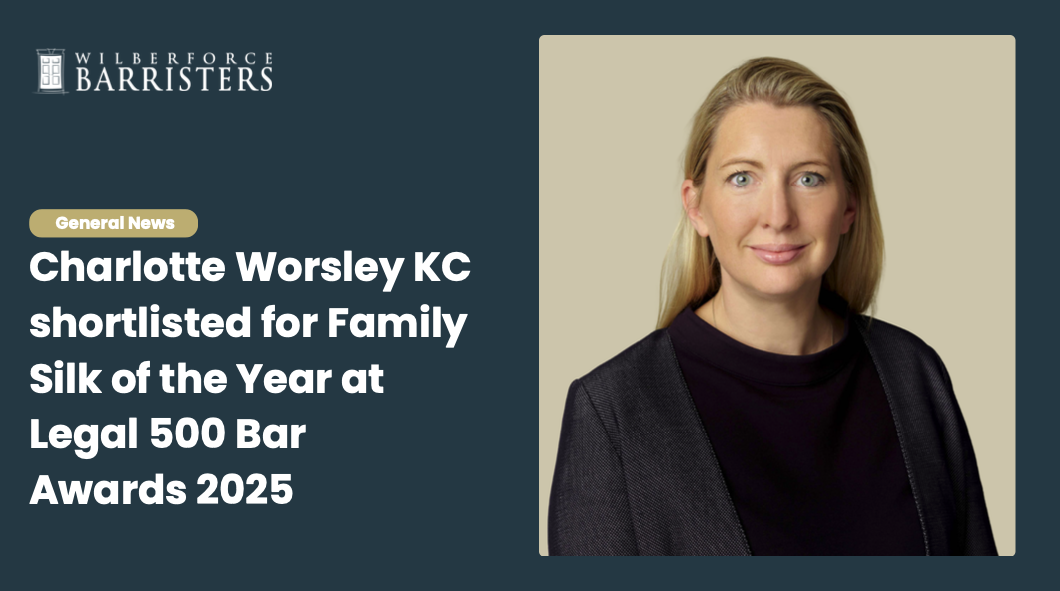 Charlotte Worsley KC shortlisted for Family Silk of the Year at Legal 500 Bar Awards 2025