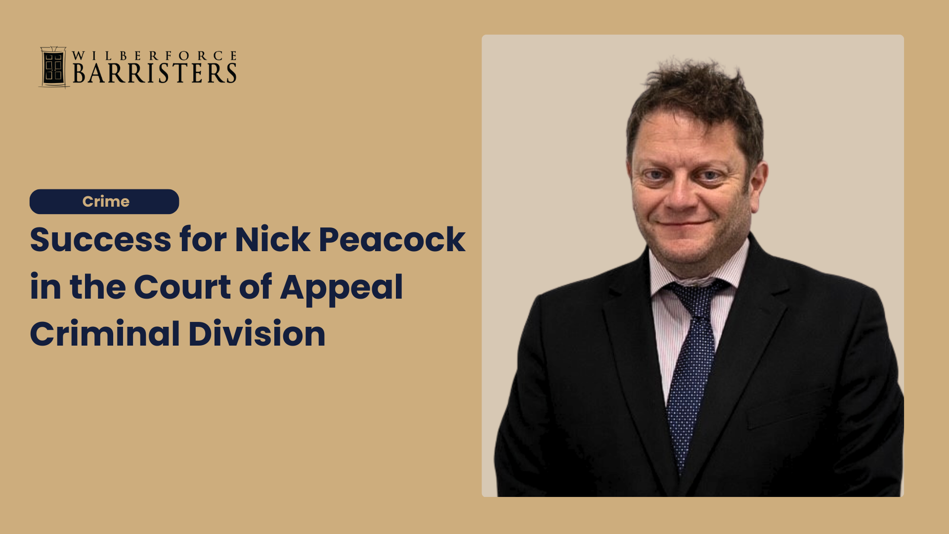Success for Nick Peacock in the Court of Appeal Criminal Division