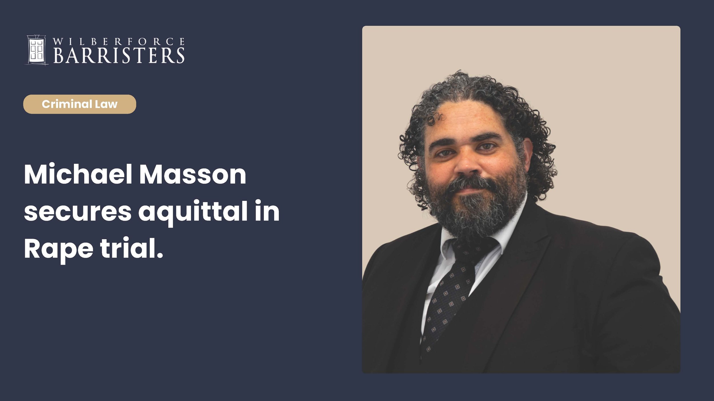 Michael Masson secures acquittal in Rape trial.