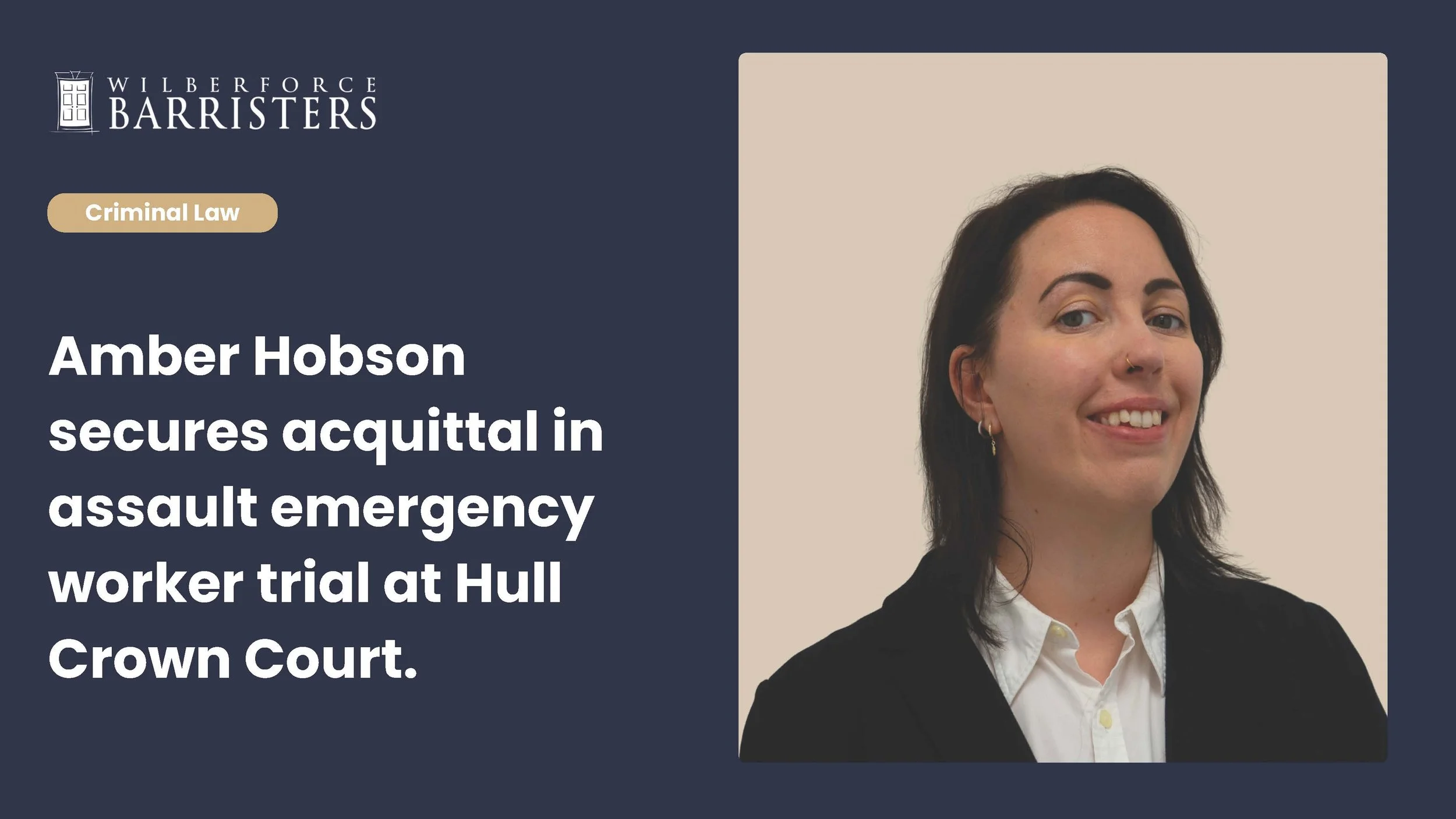 Amber Hobson secures acquittal in assault emergency worker trial at Hull Crown Court.
