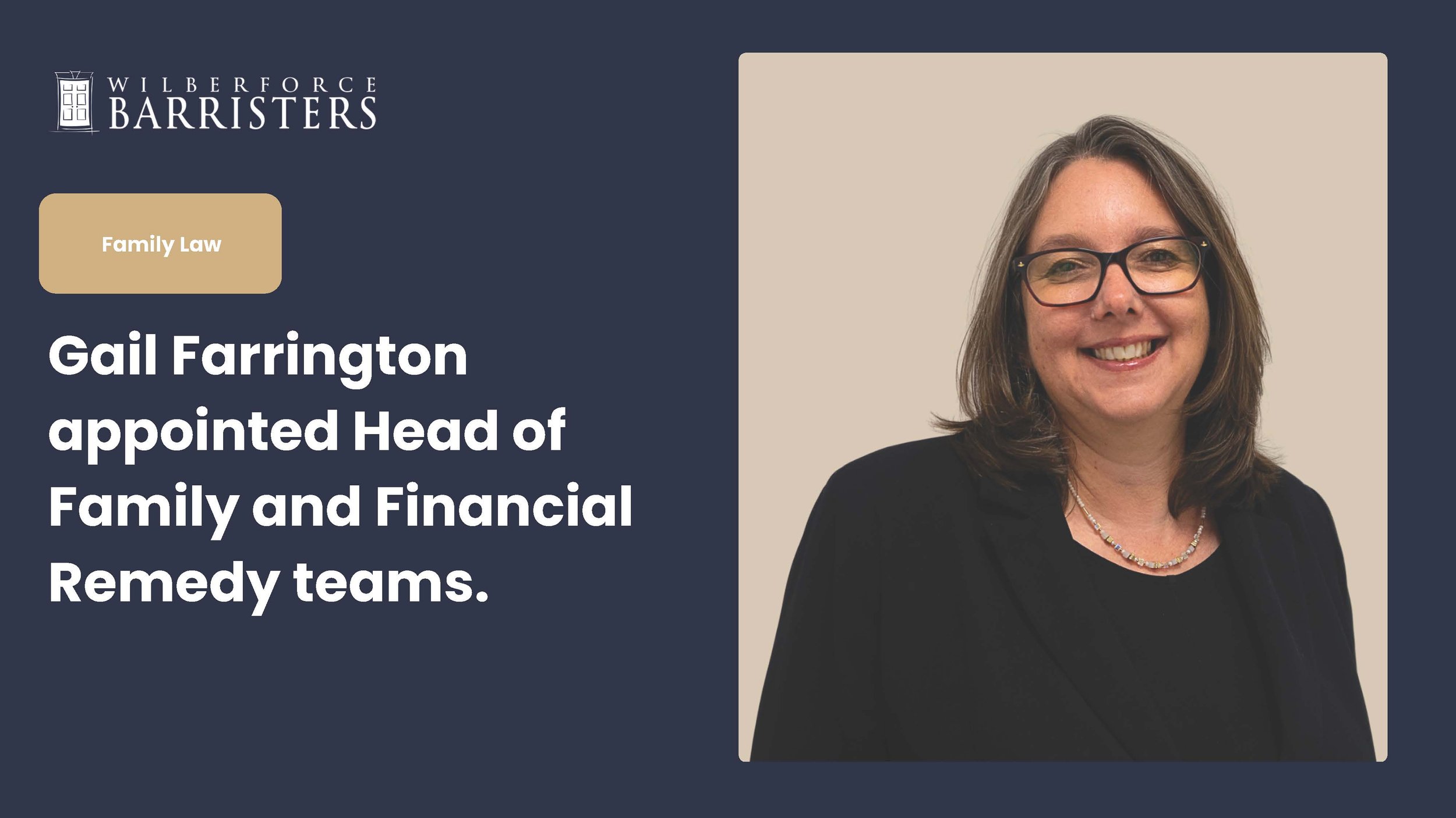 Gail Farrington appointed Head of Family and Financial Remedy teams