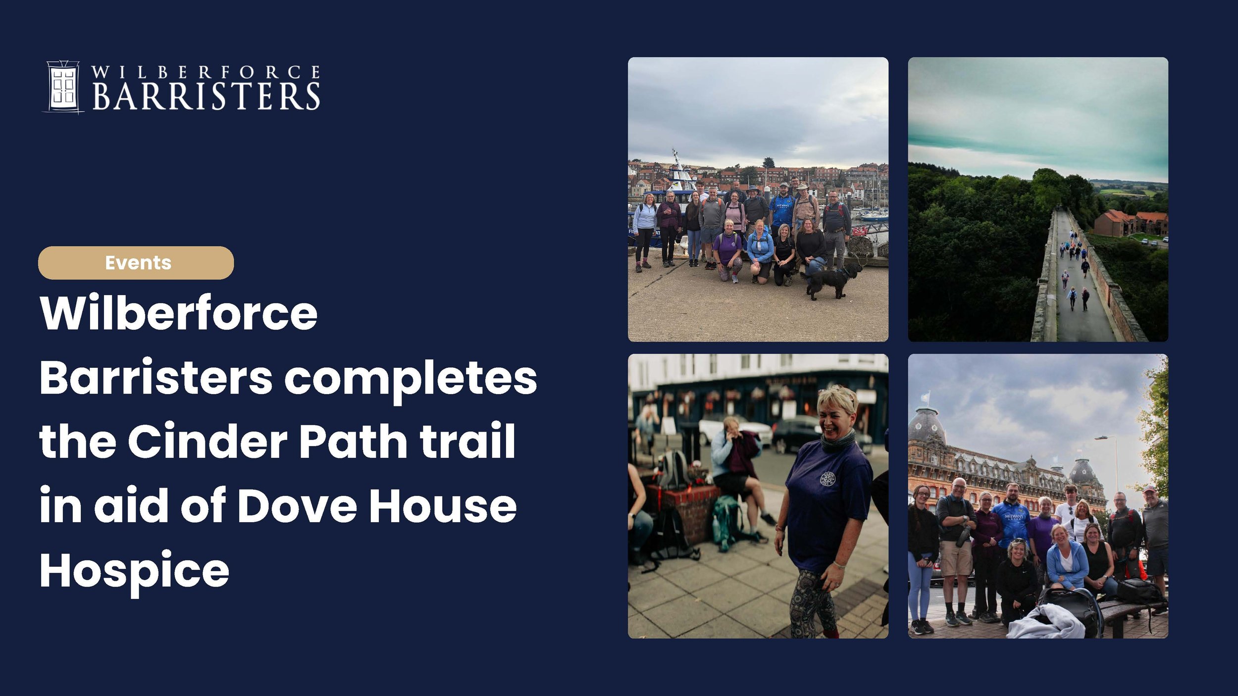 Wilberforce Barristers completes the Cinder Path trail in aid of Dove House Hospice.