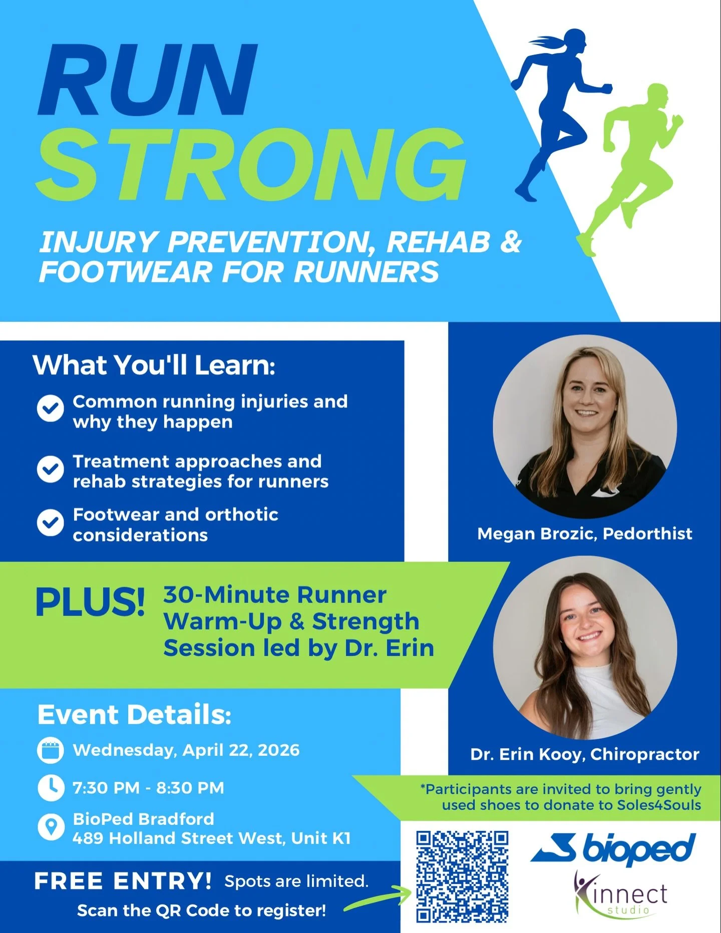 Run smarter, feel stronger 👟💪🏼

I&rsquo;m so excited to be co-hosting this Run Strong Workshop with Megan Brozic from BioPed Bradford!

We&rsquo;ll be talking all about: ✨ common running injuries and why they happen ✨ treatment and rehab strategie
