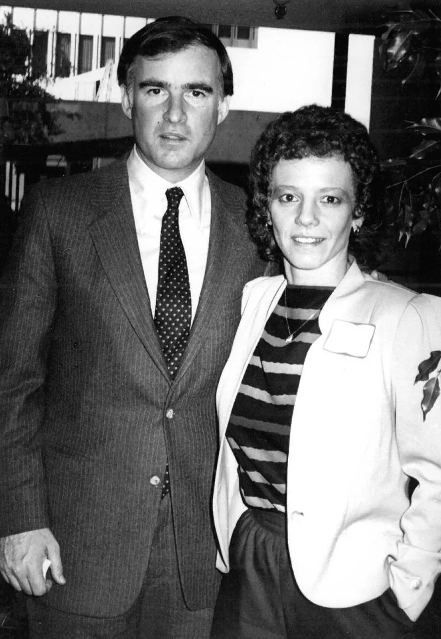Democratic Party Chair Jerry Brown and Supervisor Carole Migden, 1988