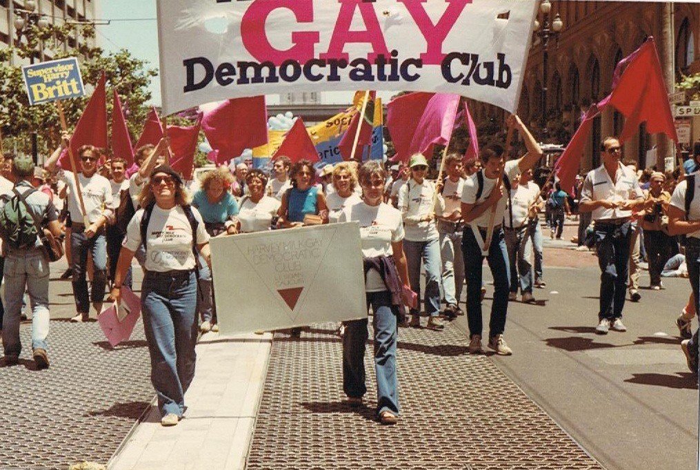 Harvey Milk Gay Democratic Club marches in Pride Parade