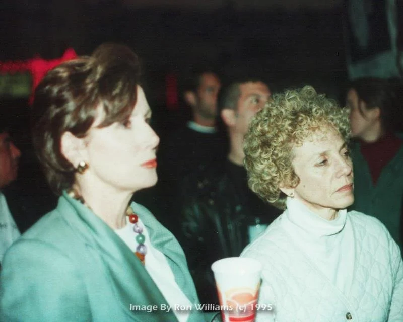 Nancy Pelosi and Carole Migden at a Candlelight Vigil