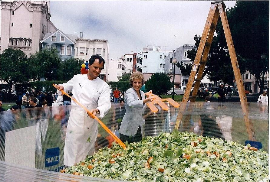 Representative Migden overlooking largest Caesar Salad in the Guinness Book of Records