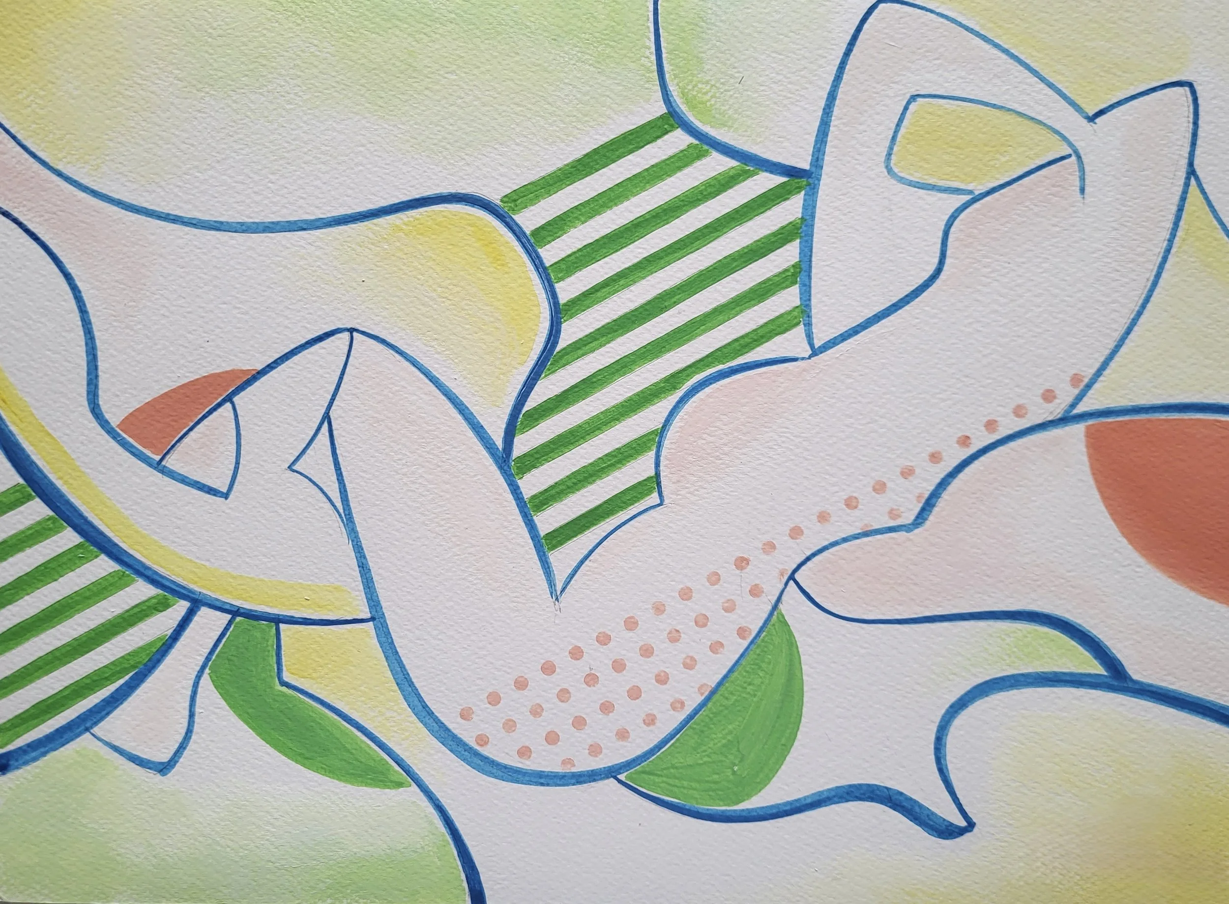 Abstract Figure Line Series: Flowing (2026)
Acrylic on Paper
16x20in