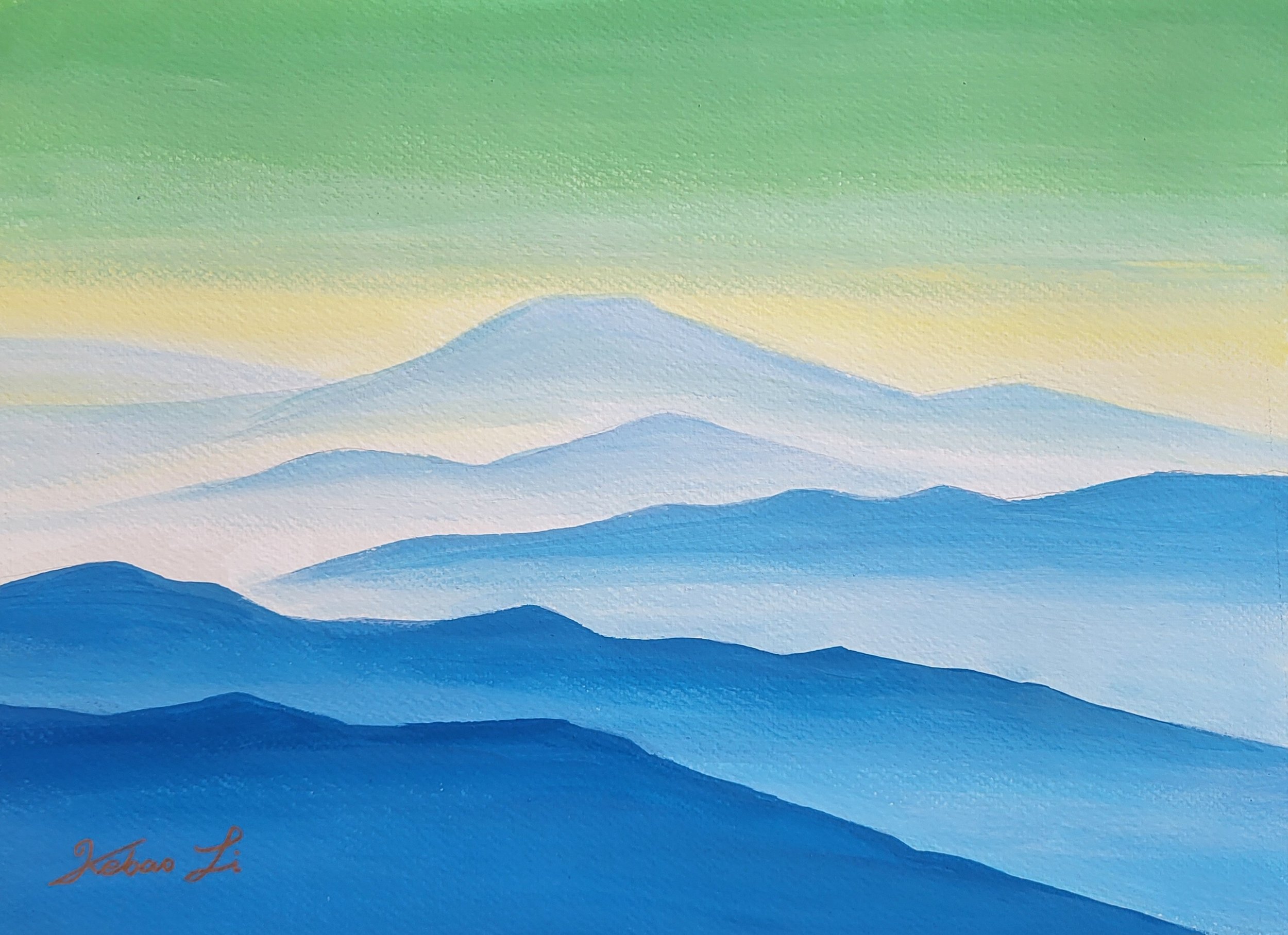 Mountain Reverie (2026)
Acrylic on Paper
12x16in