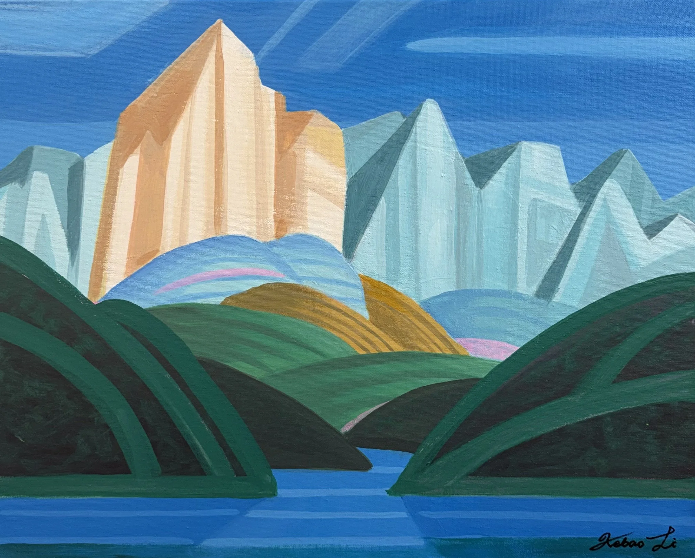Pastoral  Scenery (2026)
Acrylic on Canvas
16X20in
