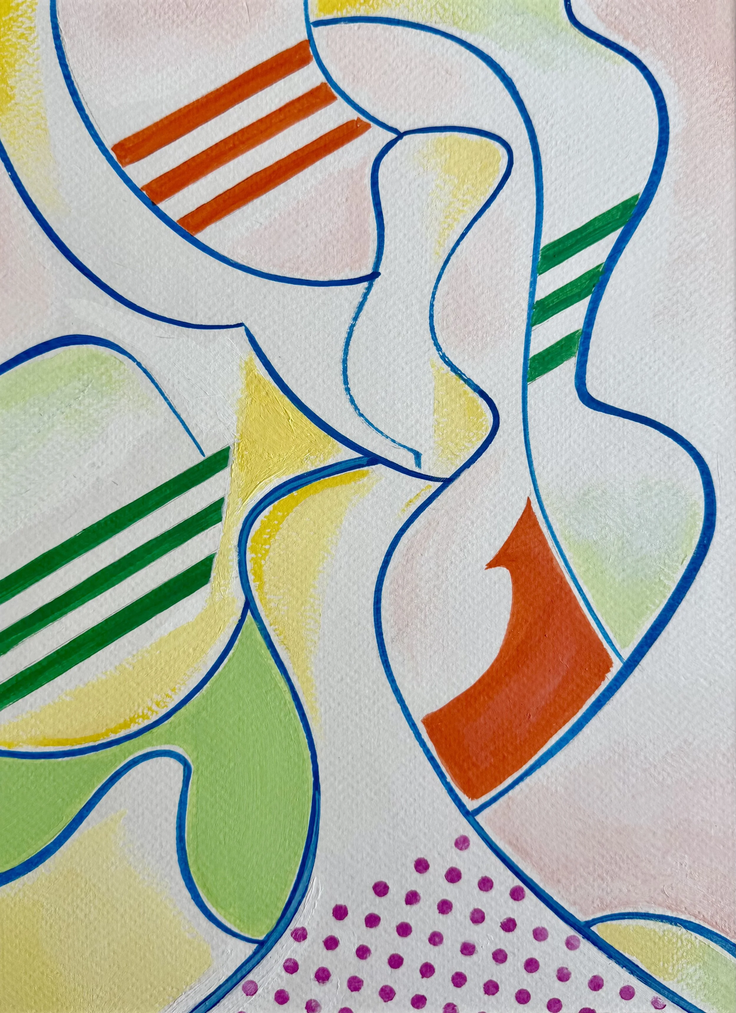 Abstract Figure Line Series:Rising (2026)
Acrylic on Paper
12x16in