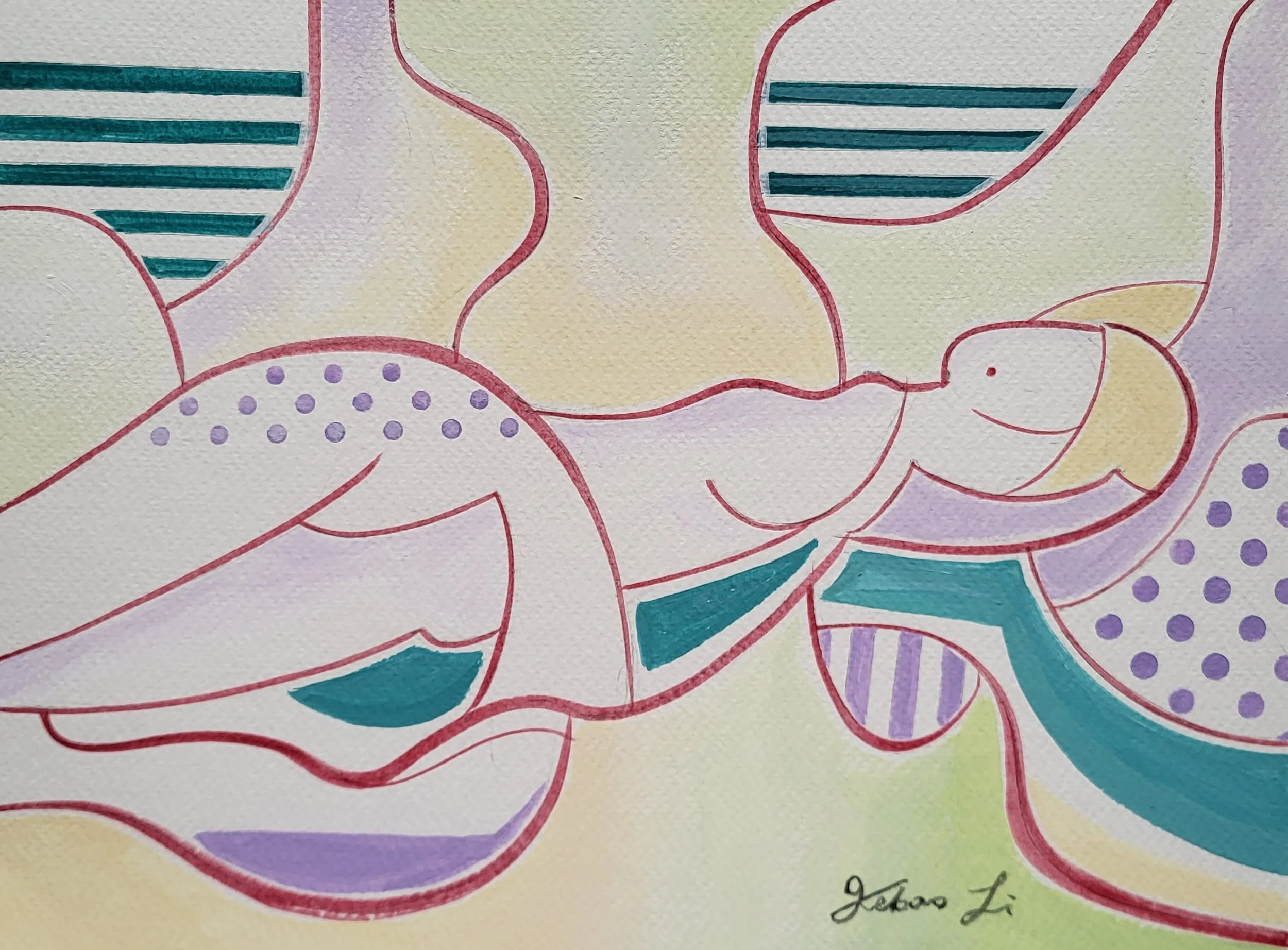 Abstract Figure Line Series: Flowing(2026)
Acrylic on Paper
12x16in