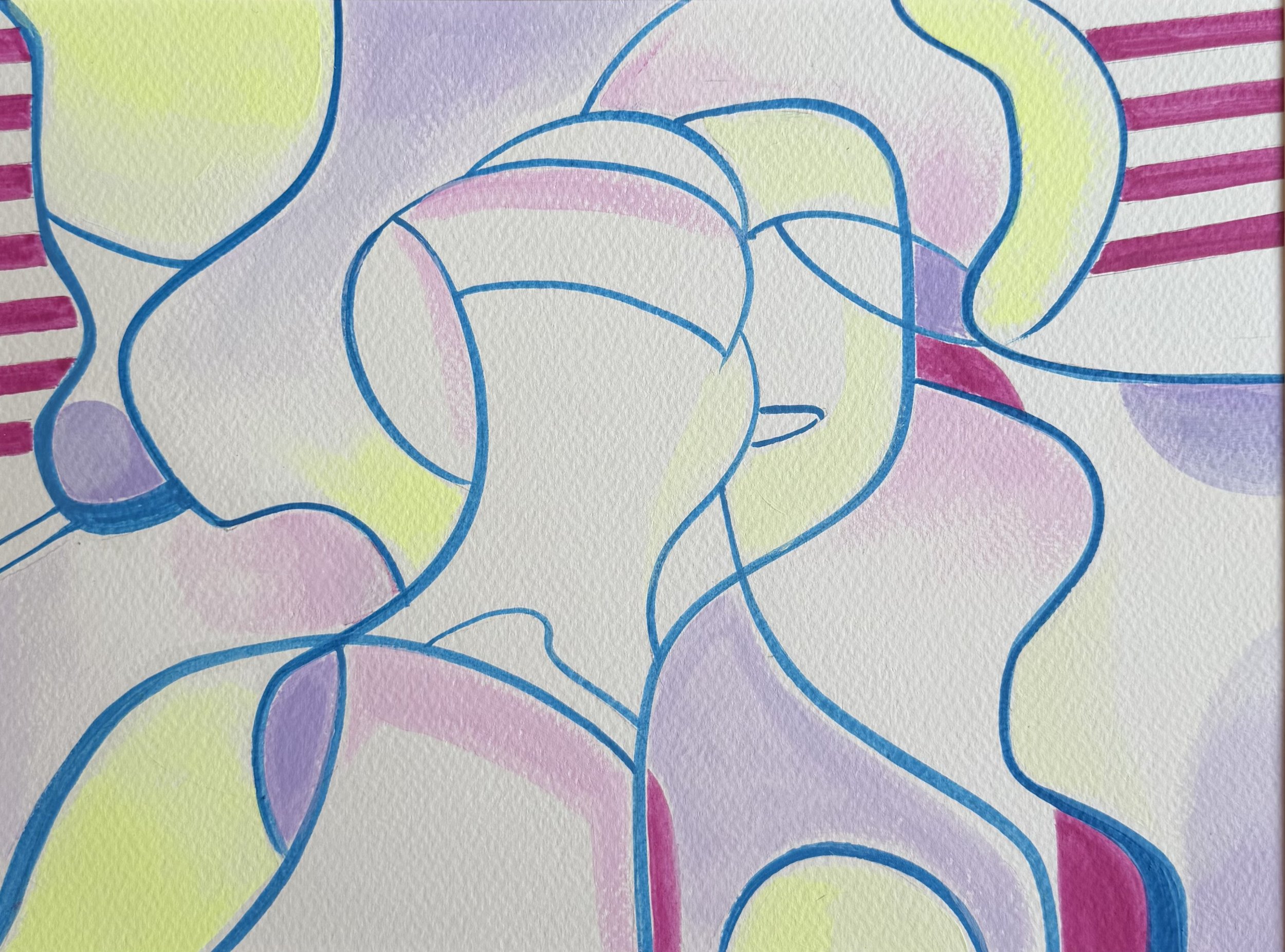 Abstract Figure Line Series: Turning (2026)
Acrylic on Paper
12x16in