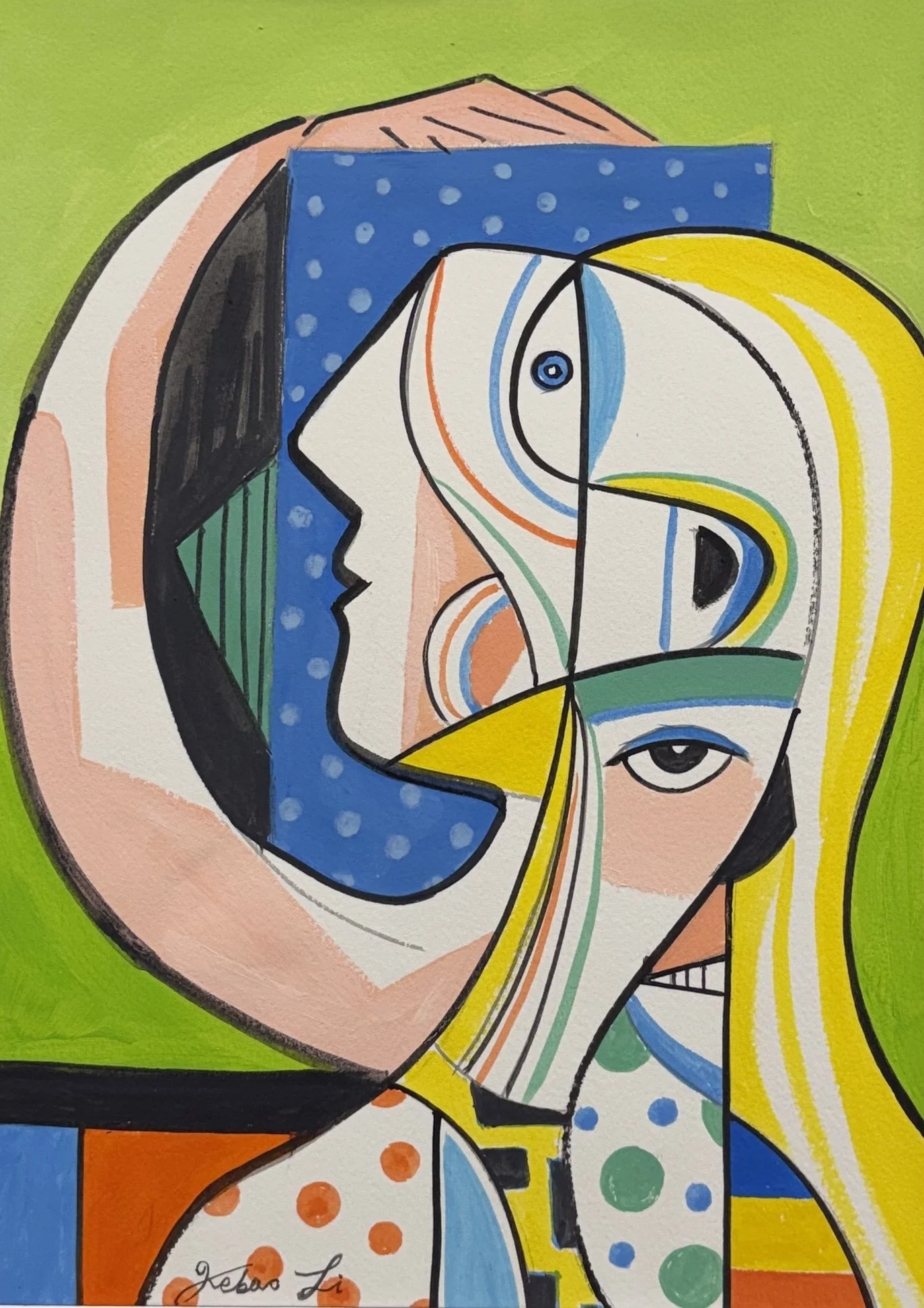 Abstract Figure Line Series: 
Interwoven Gazes(2026)
Acrylic on Paper
16x20in
SOLD