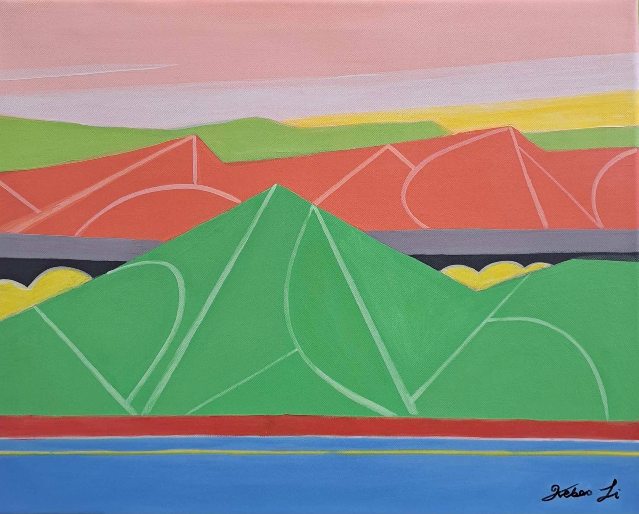 Pastoral  Scenery (2025)
Acrylic on Canvas
16X20in