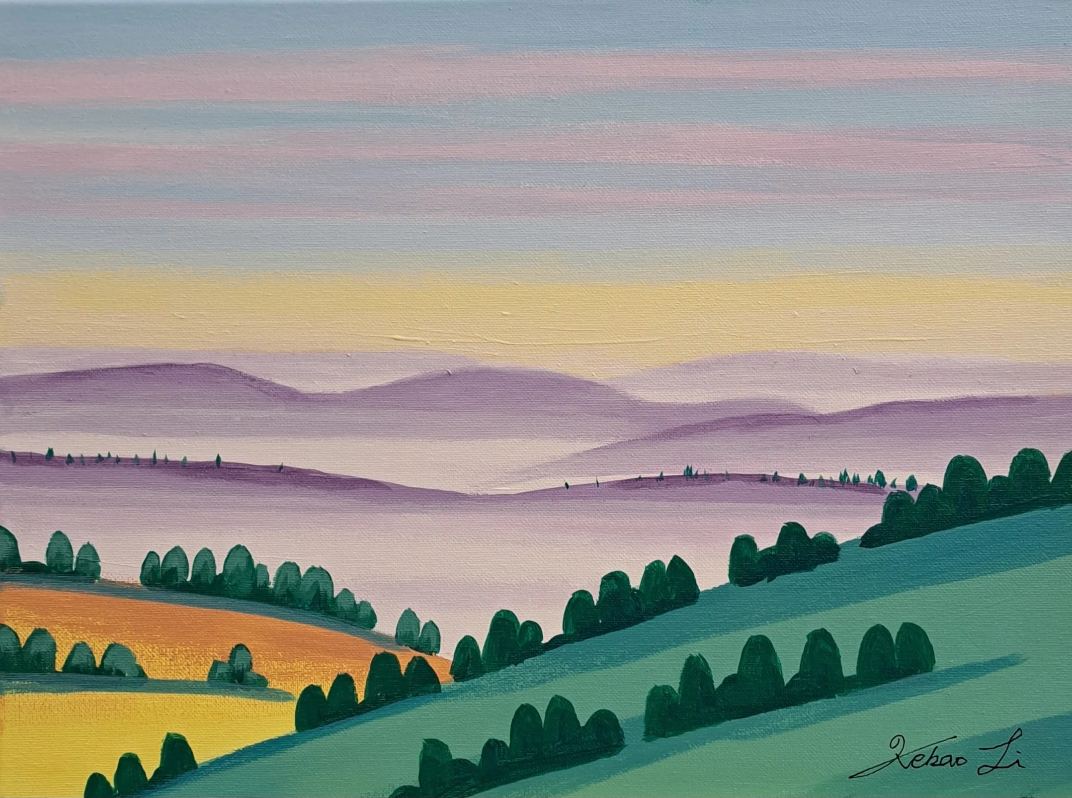 Pastoral Scenery (2025)
Acrylic on Canvas
12x16in