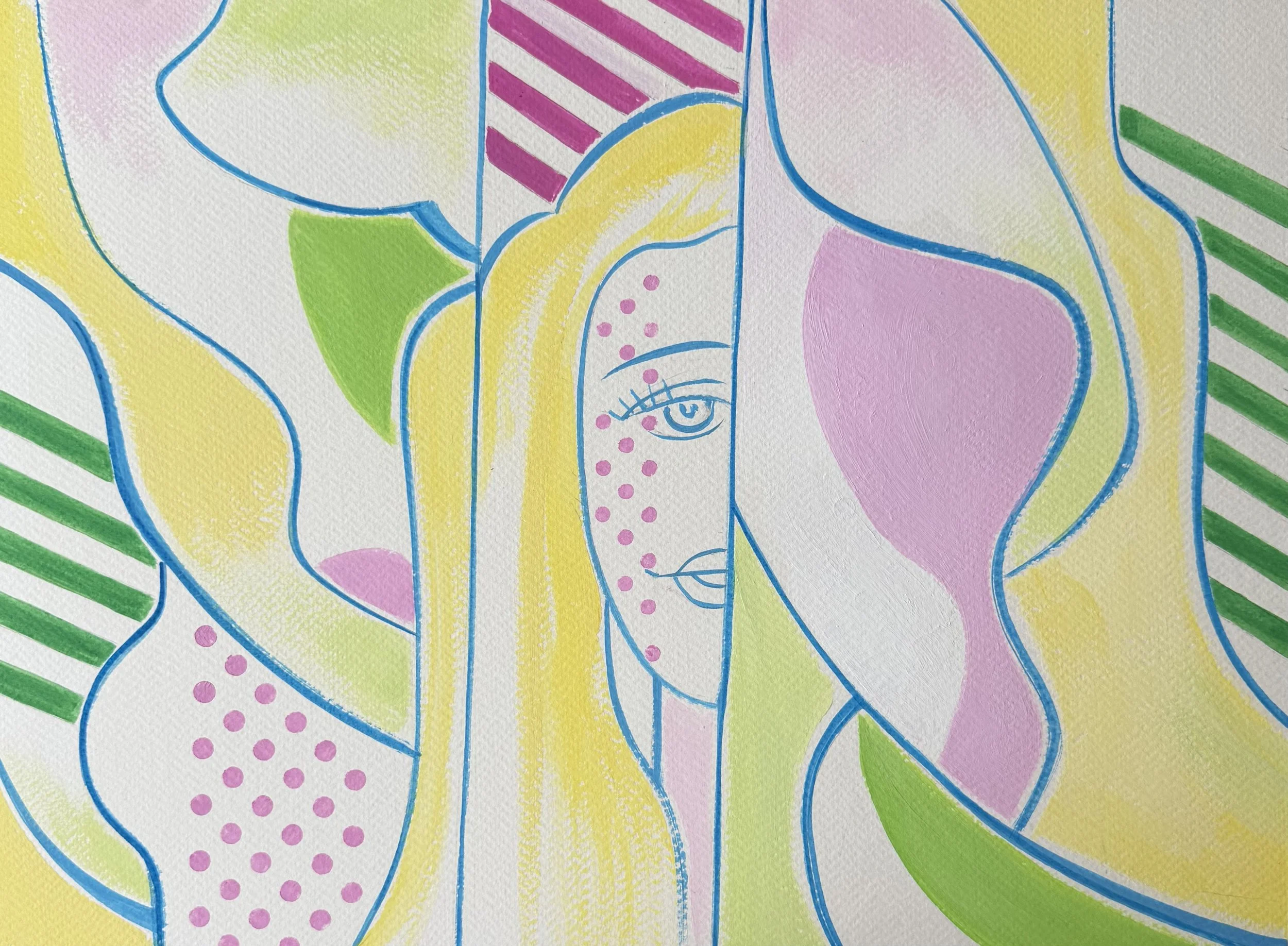 Abstract Figure Line Series: Gaze (2026)
Acrylic on Paper
16x20in