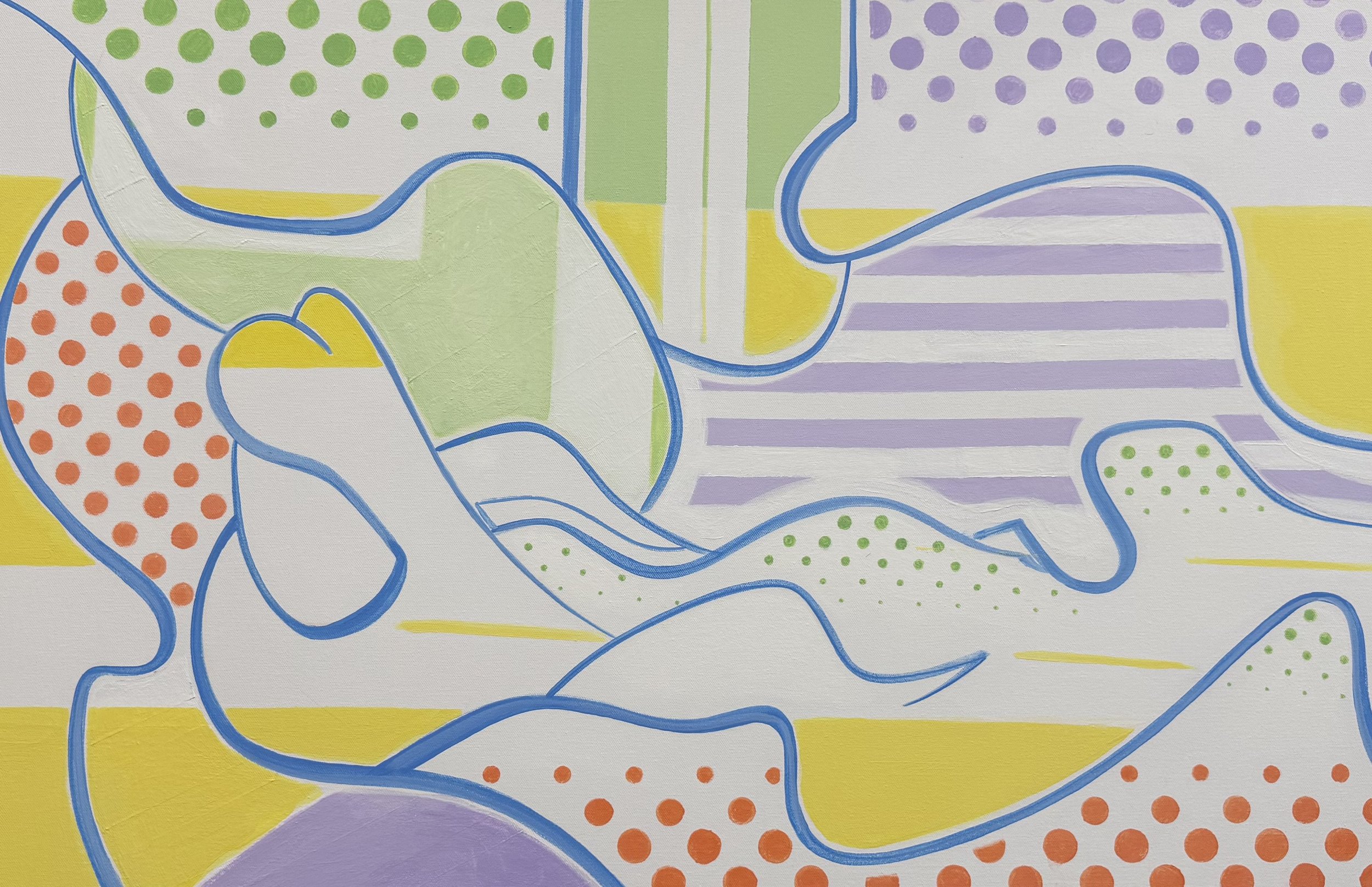 Abstract Figure Line Series: 
Flow Life(2026)
Acrylic on Paper
18x32in