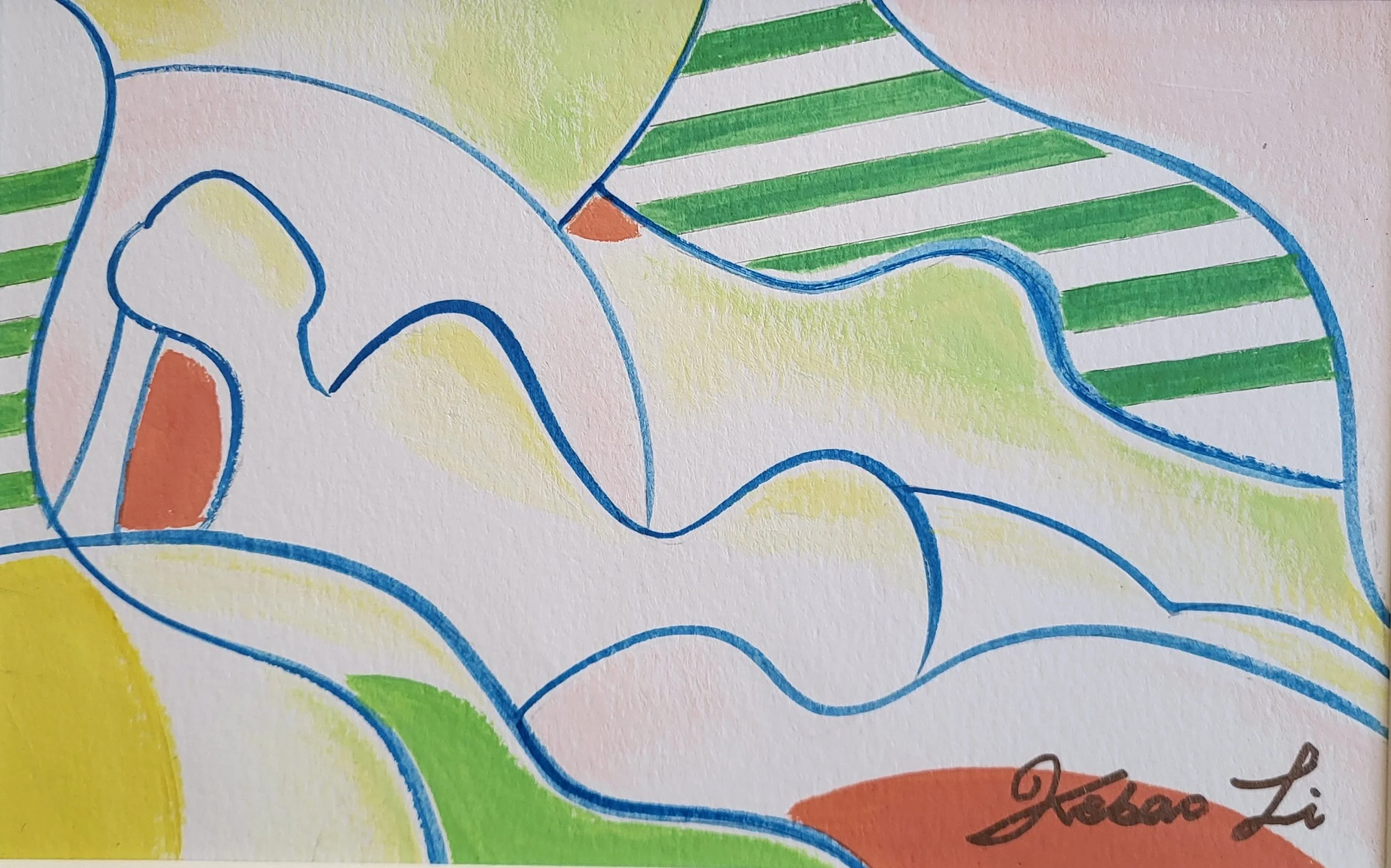 Abstract Figure Line Series: At Ease (2026)
Acrylic on Paper
12x16in