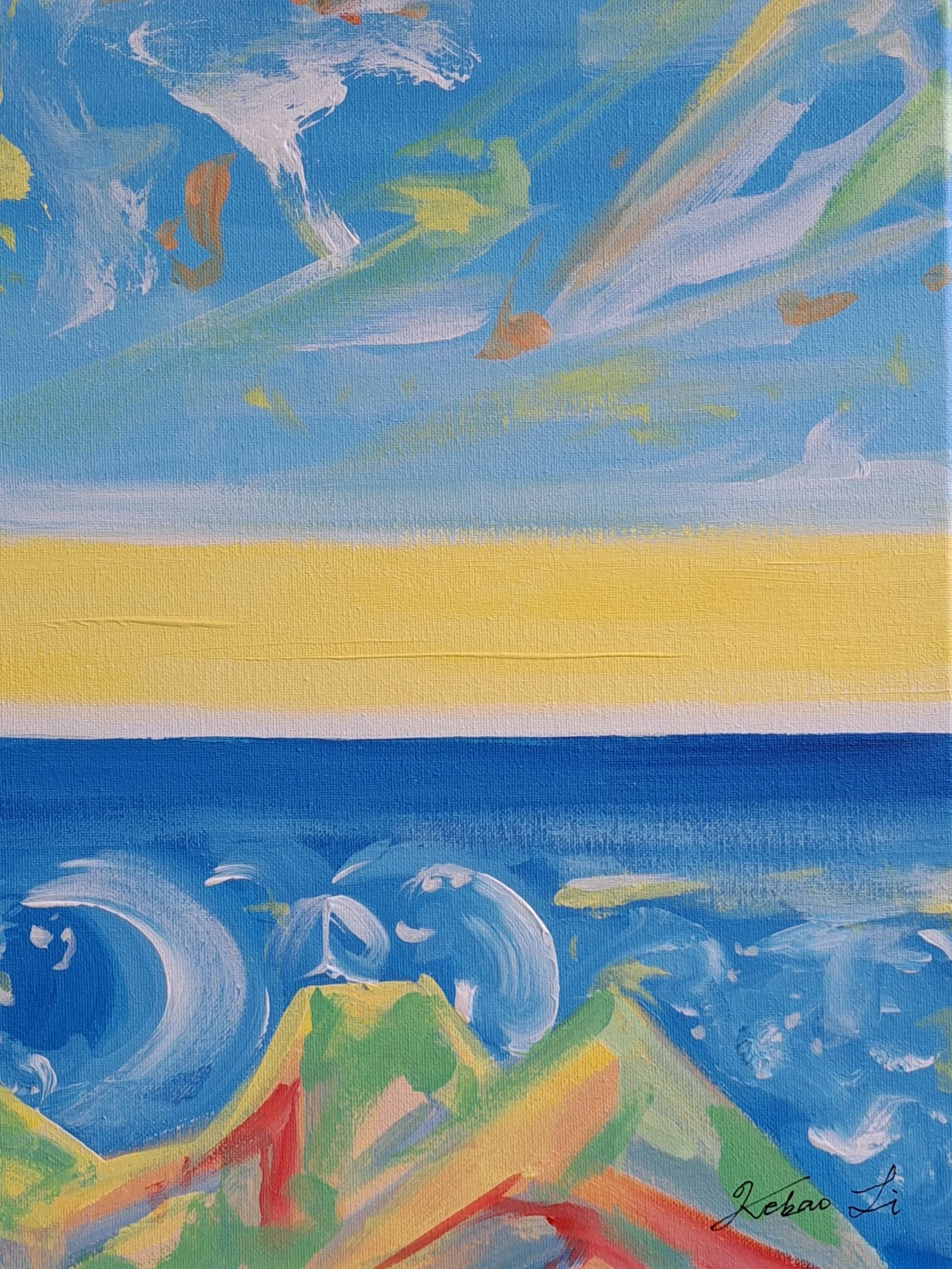 The Ocean Waves (2025)
Acrylic on Canvas
12x16in