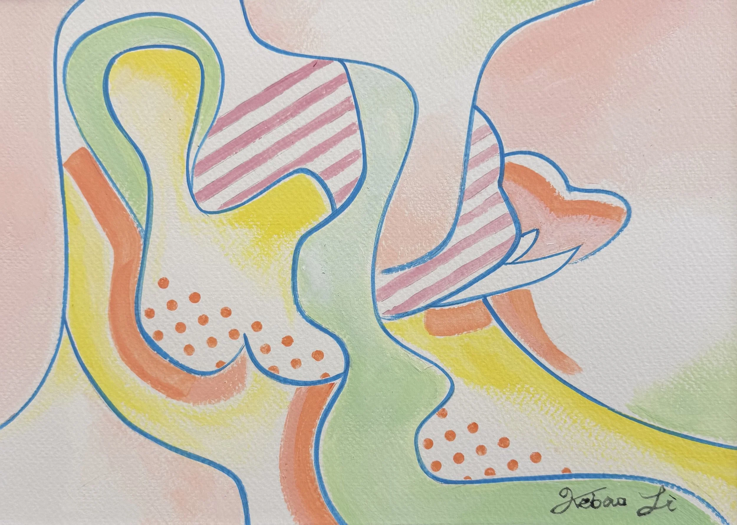 Abstract Figure Line Series: Together (2026)
Acrylic on Paper
12x16in