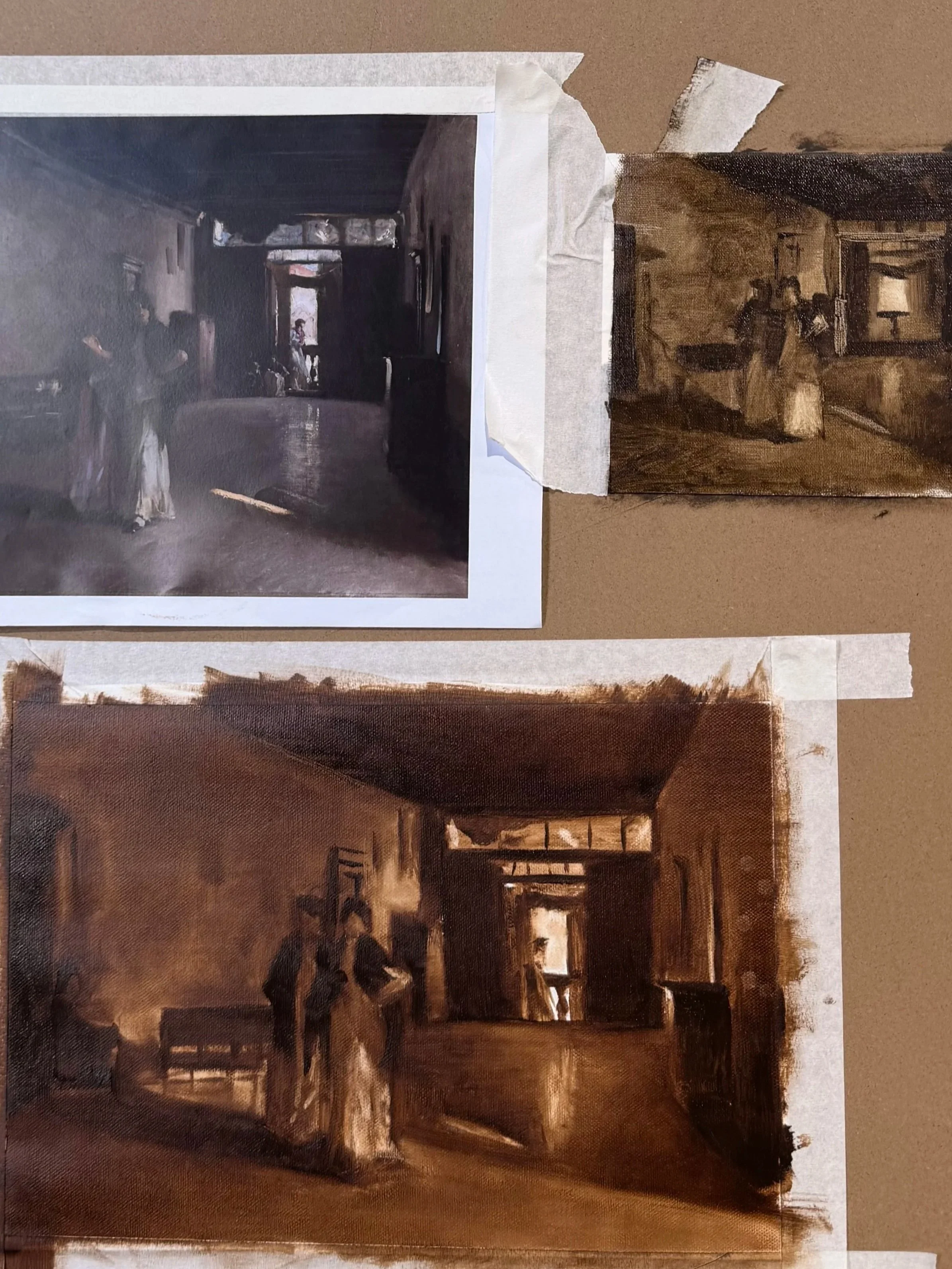 color study, compositional study