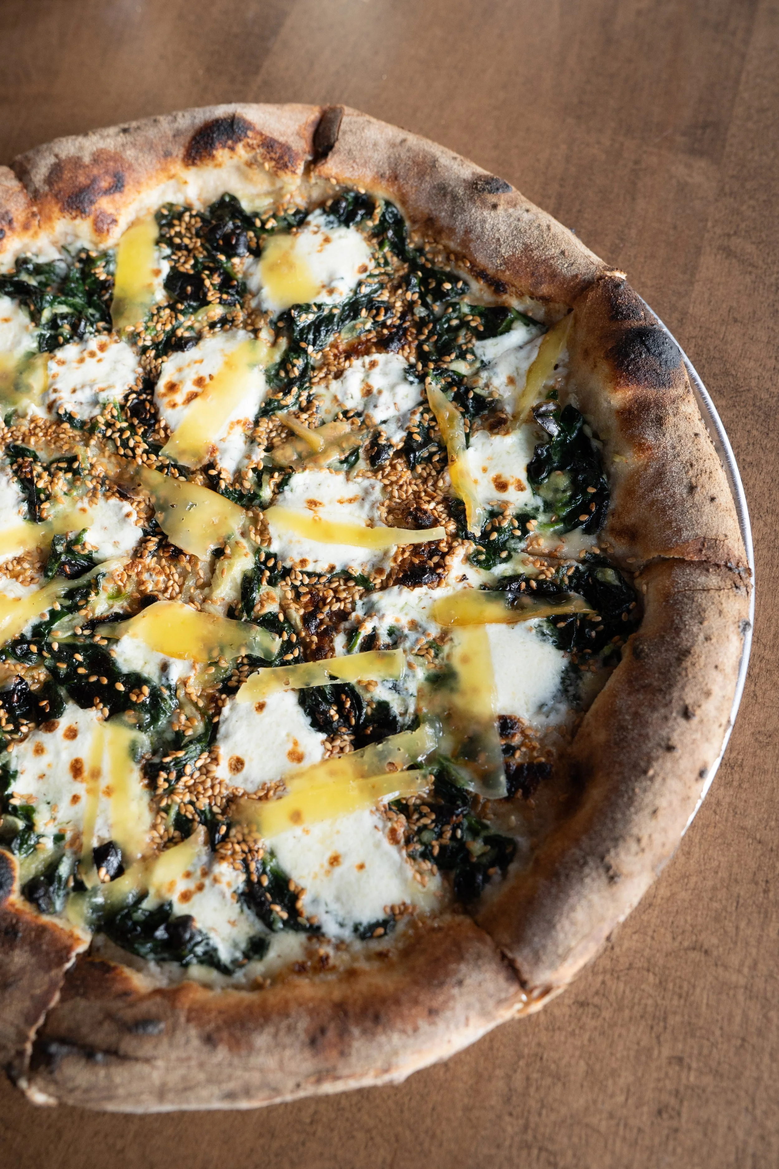 our wood-fired pizza