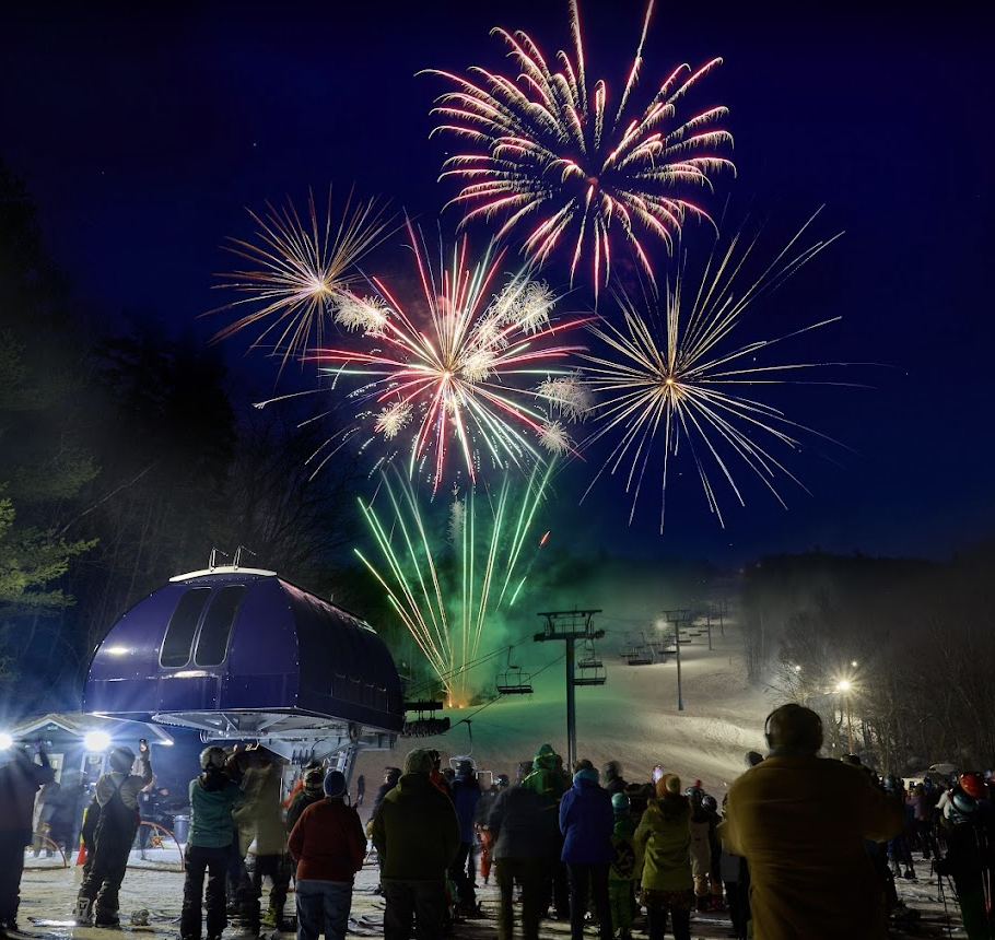 fireworks at the middlebury snowbowl