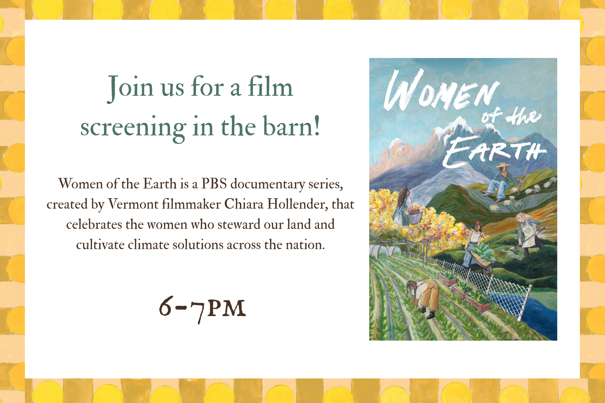 women of the earth film screening and q&amp;a