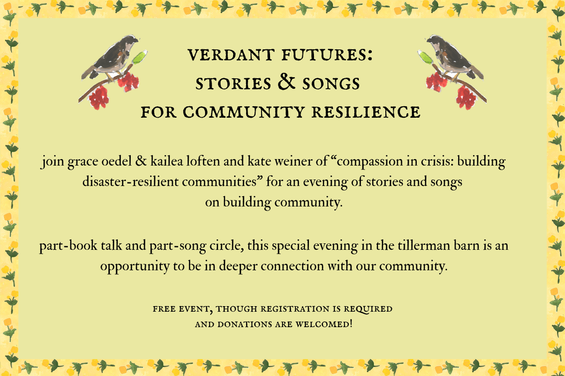 verdant futures: stories & songs for community resilience