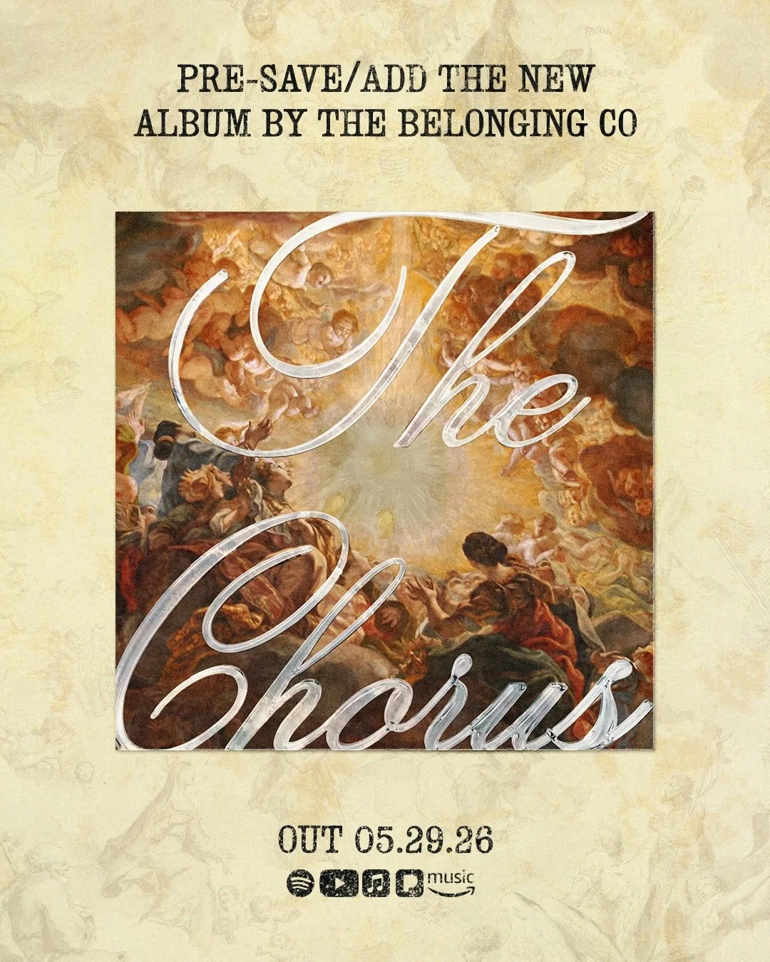 BRAND NEW ALBUM &ldquo;THE CHORUS&rdquo; COMING MAY 29. ☁️✨

1. REASONS - Mitch Wong
2. He Shall Be Praised - David Dennis
3. Not Done Yet - Danny Gokey
4. How Awesome - Hope Darst
5. Hallowed Be Your Name - Andrew Holt &amp; Leeland
6. Hallowed Be Y