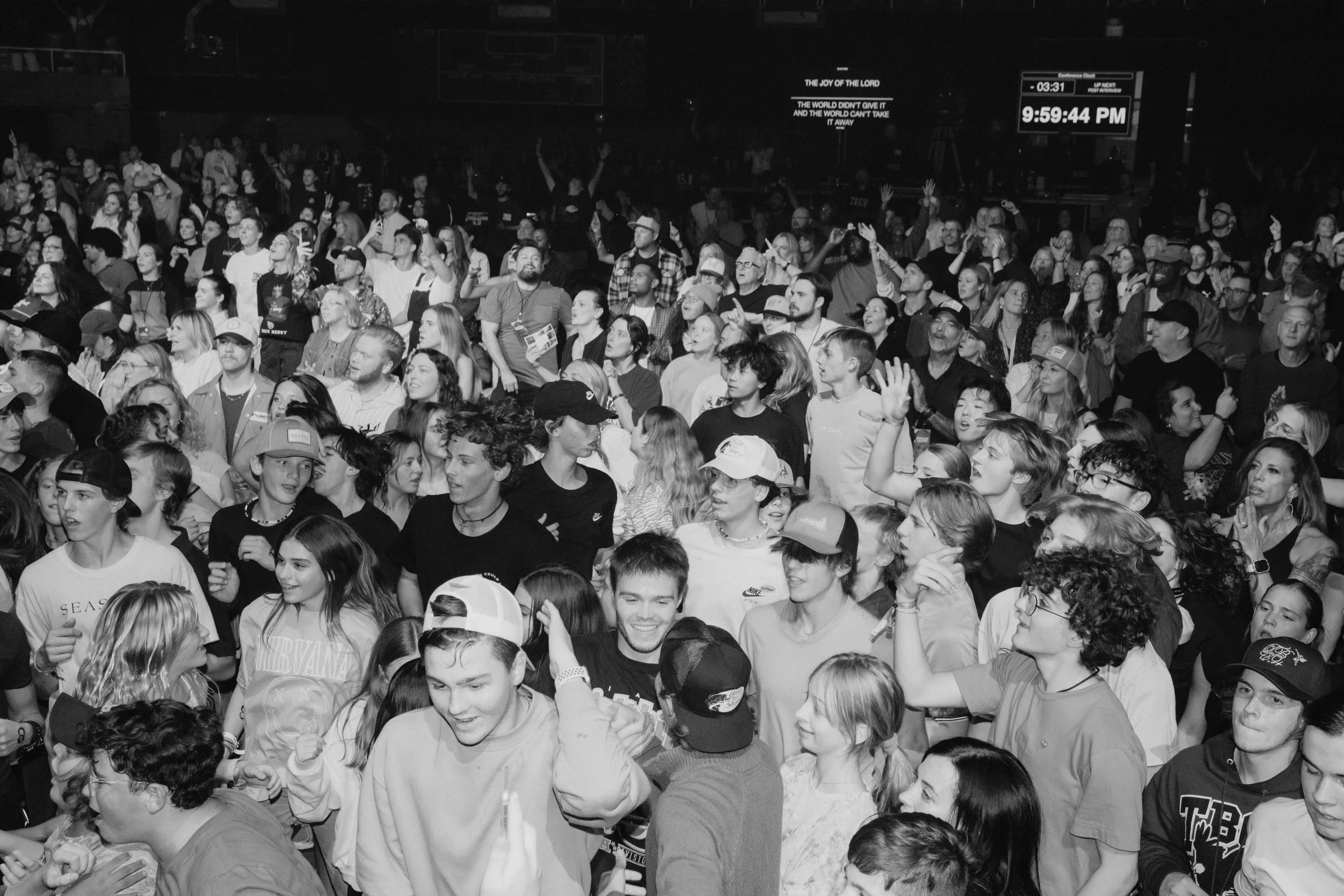Attendees immersed in conference worship vision