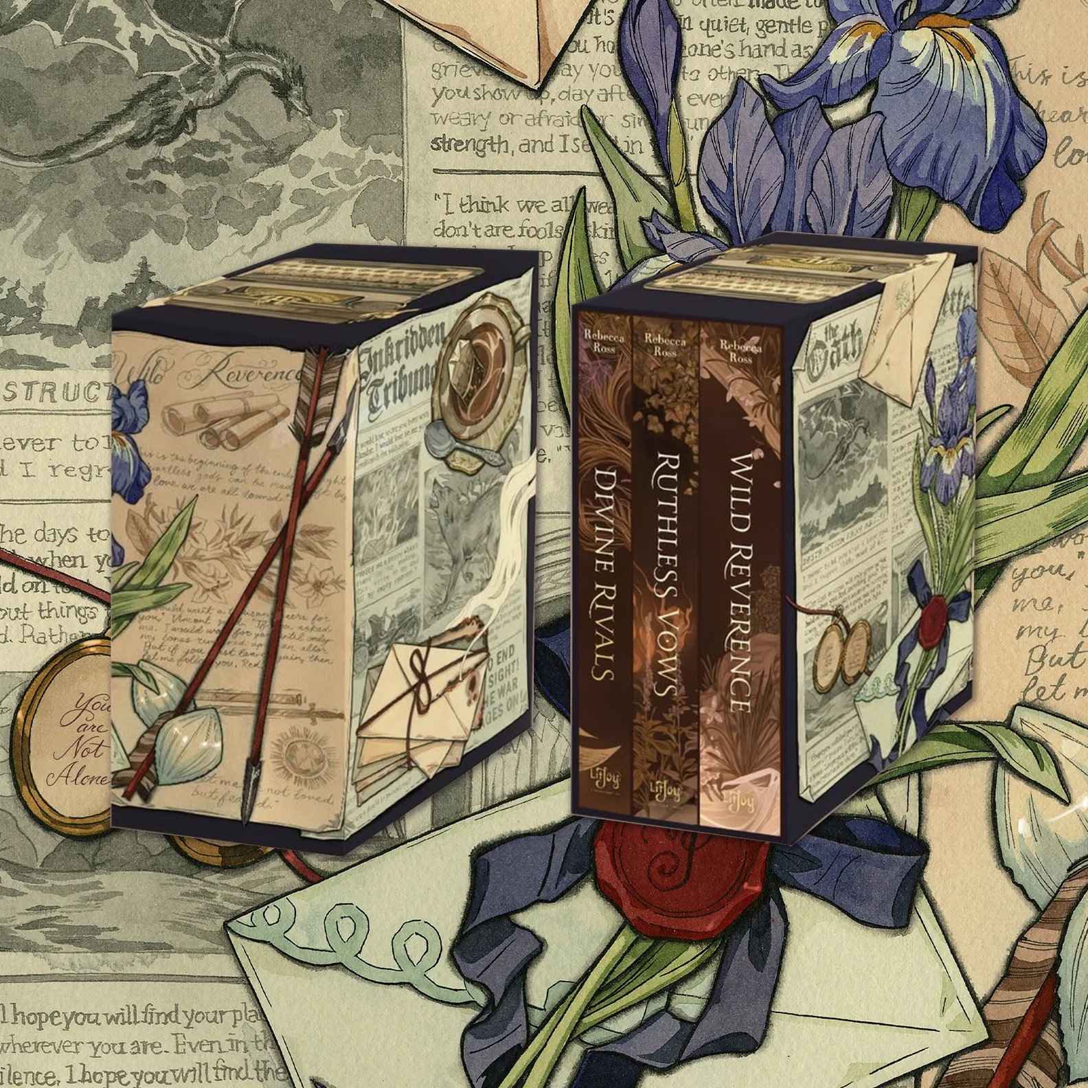 Rebecca Ross box set slipcase for LitJoy