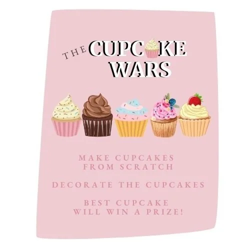 JANUARY 25, 2026: CUPCAKE WARS, 10 AM to 12 PM