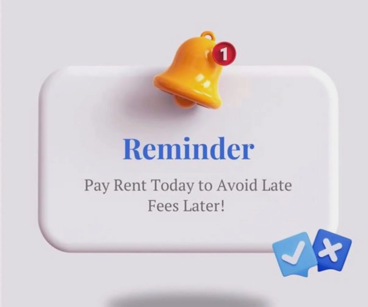 Avoid those pesky late fees and keep your account smiling! 😄
Take a quick moment to submit your rent payment today and stay ahead of the game.
&nbsp;
#PayTodaySmileTomorrow
#NoLateFeesForMe
#RentReady
#OnTimeEveryTime
#FutureMeThanksMe