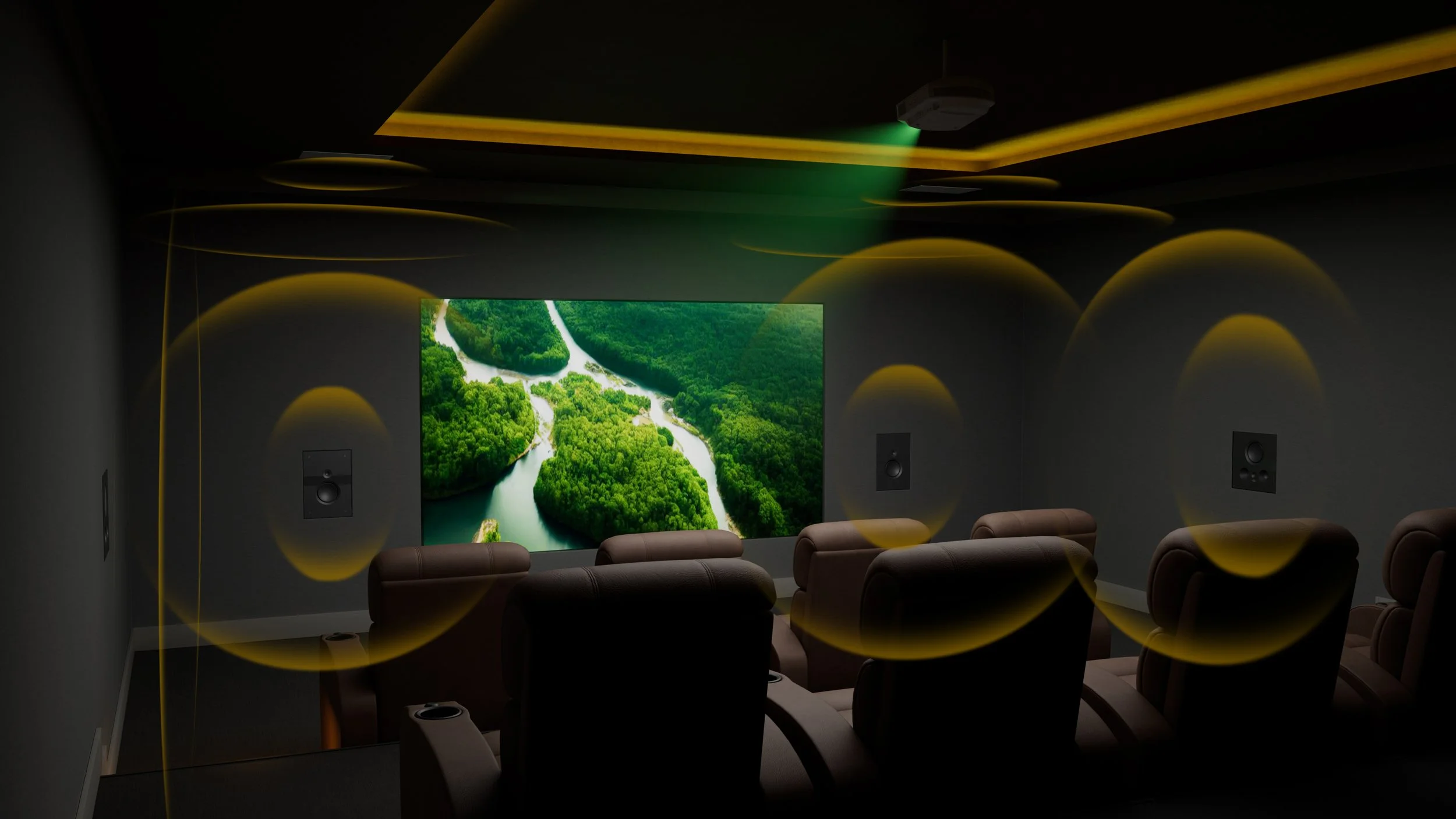 Smart Systems Gallery designs custom surround sound systems around your room’s size, layout, and style. With discreet in-wall and in-ceiling speakers, you get powerful theater-quality sound without visible clutter.