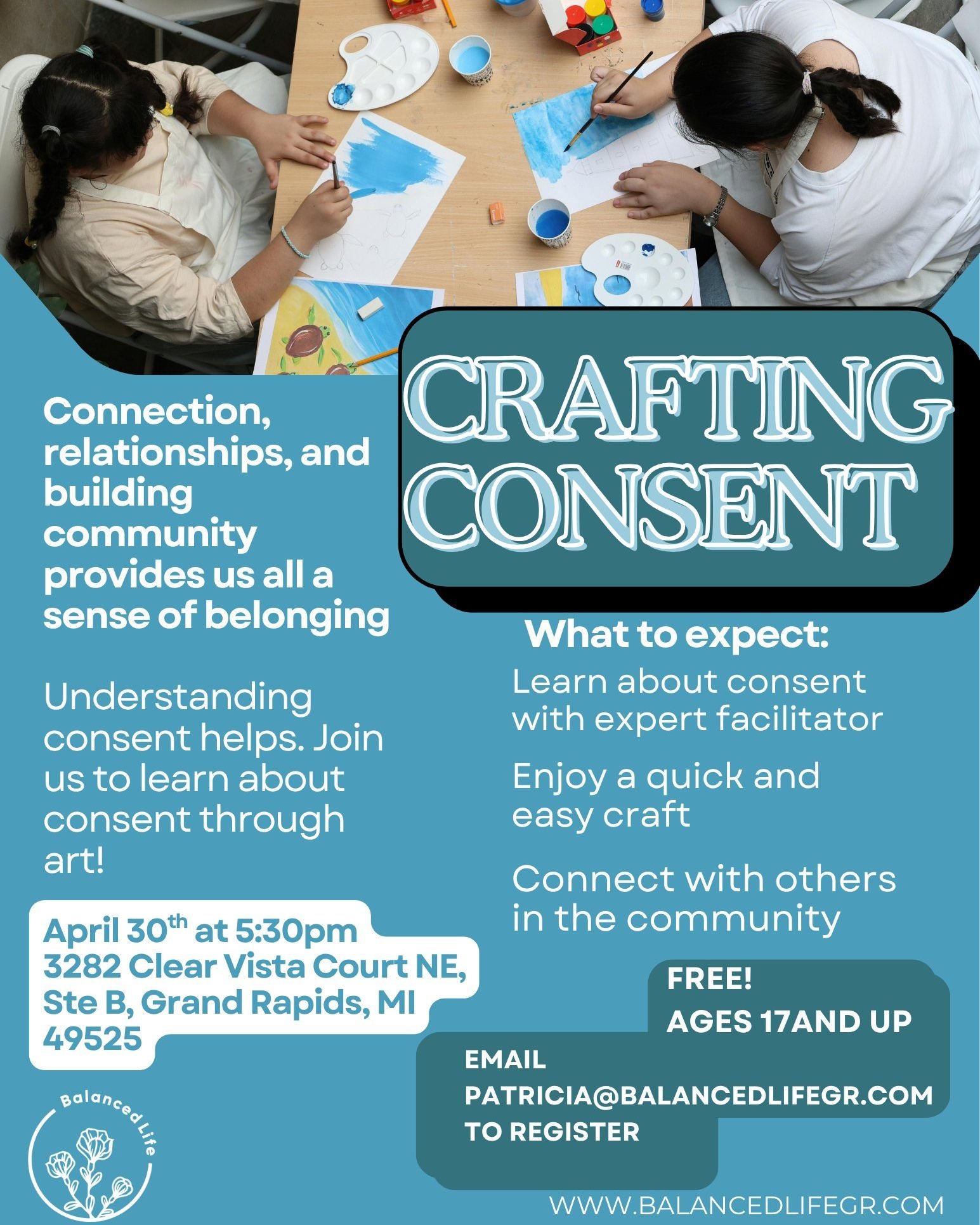 ‼New month, new event!‼

We&rsquo;re so excited to announce Crafting Consent happening April 30th at 5:30pm! 🍟💛

Ever wondered how consent can be creative, fun, and easy to understand? Join our clinician Patricia&mdash;who specializes in healthy co