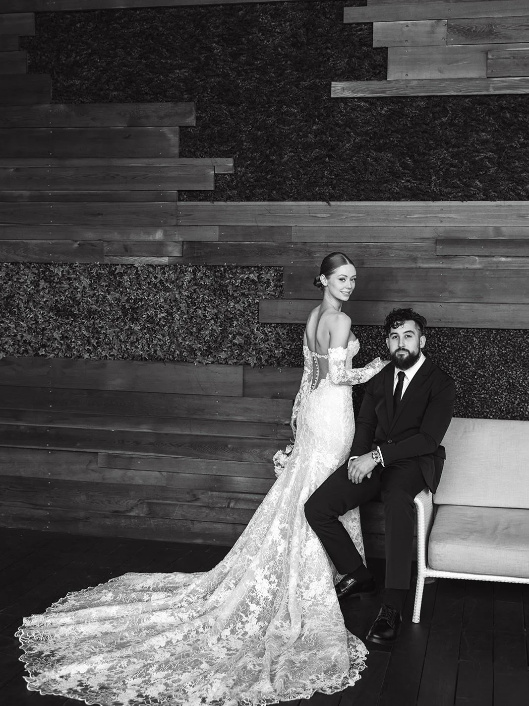 B+M in black and white

Planner: @rachelbeharevents
Photographer: @chichiarilove
Venue, Drinks + Staff: @74_wythe 
Officiant: @haveloverwilltravel
Catering + Staff: @thomaspretieventstosavor
Videographer: @kissthebridefilms
Florist: @iviejoyfloralart
