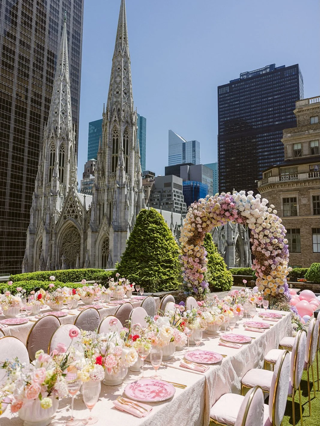 Dreaming in shades of blush and skyline views. We had the pleasure of planning and designing this breathtaking baby shower, transforming the rooftop into a fairytale garden for an unforgettable afternoon!

Planning + Design: @rachelbeharevents 
Venue