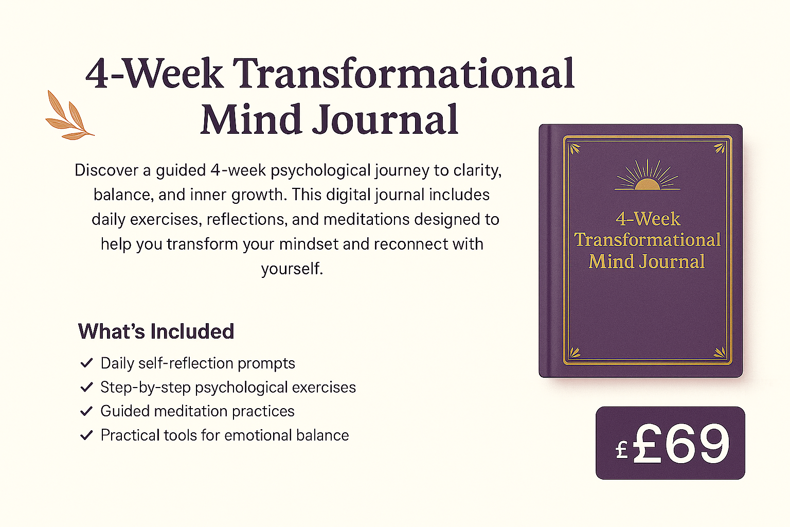 4-Week Transformational Mind Journal