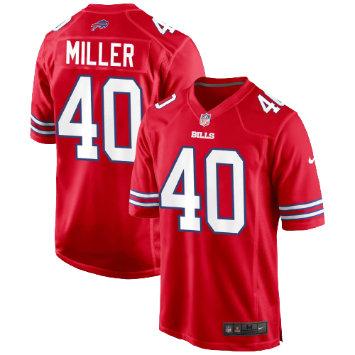 Buffalo Bills #40 Von Miller Limited Jersey Red