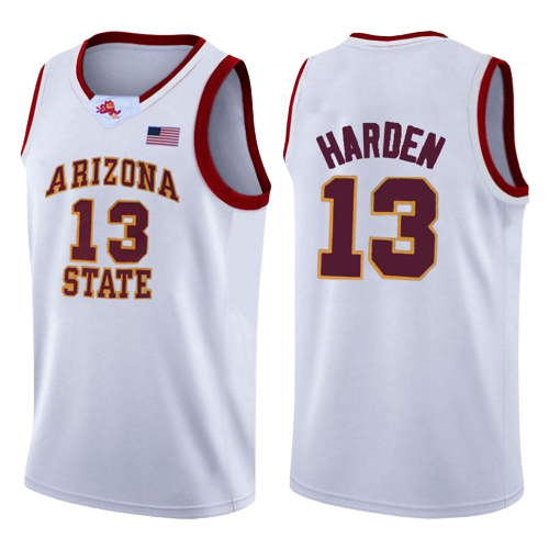NCAA+Harden+No.+13+College+White+New+Fabric+Jersey.png