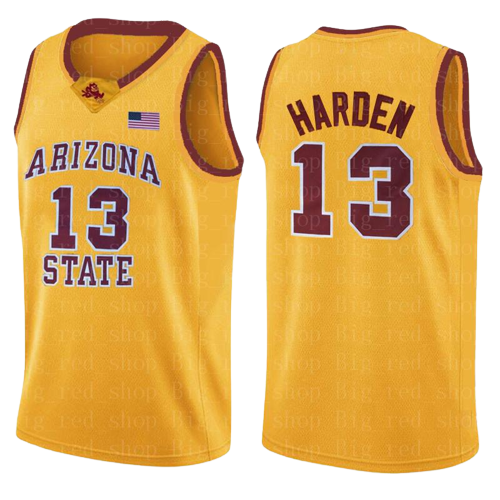 NCAA+Harden+No.+13+College+Yellow+New+Fabric+Jersey.png