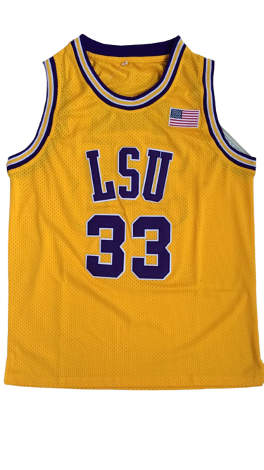 NCAA+Louisiana+State+University+33%23+O%27Neal+Yellow+Mesh+Double+Embroidered+Jersey.png