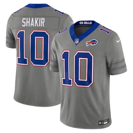 Buffalo Bills #10 Khalil Shakir Nickel City Vapor Limited Jersey Gray